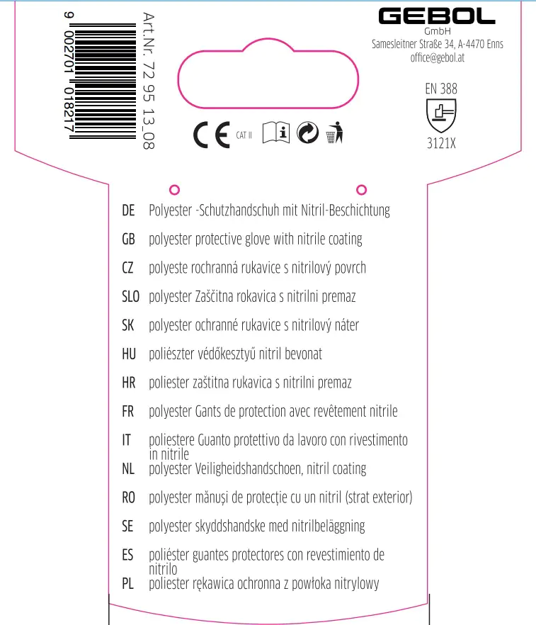 Gebol Handschuh Wet Guard Blue  