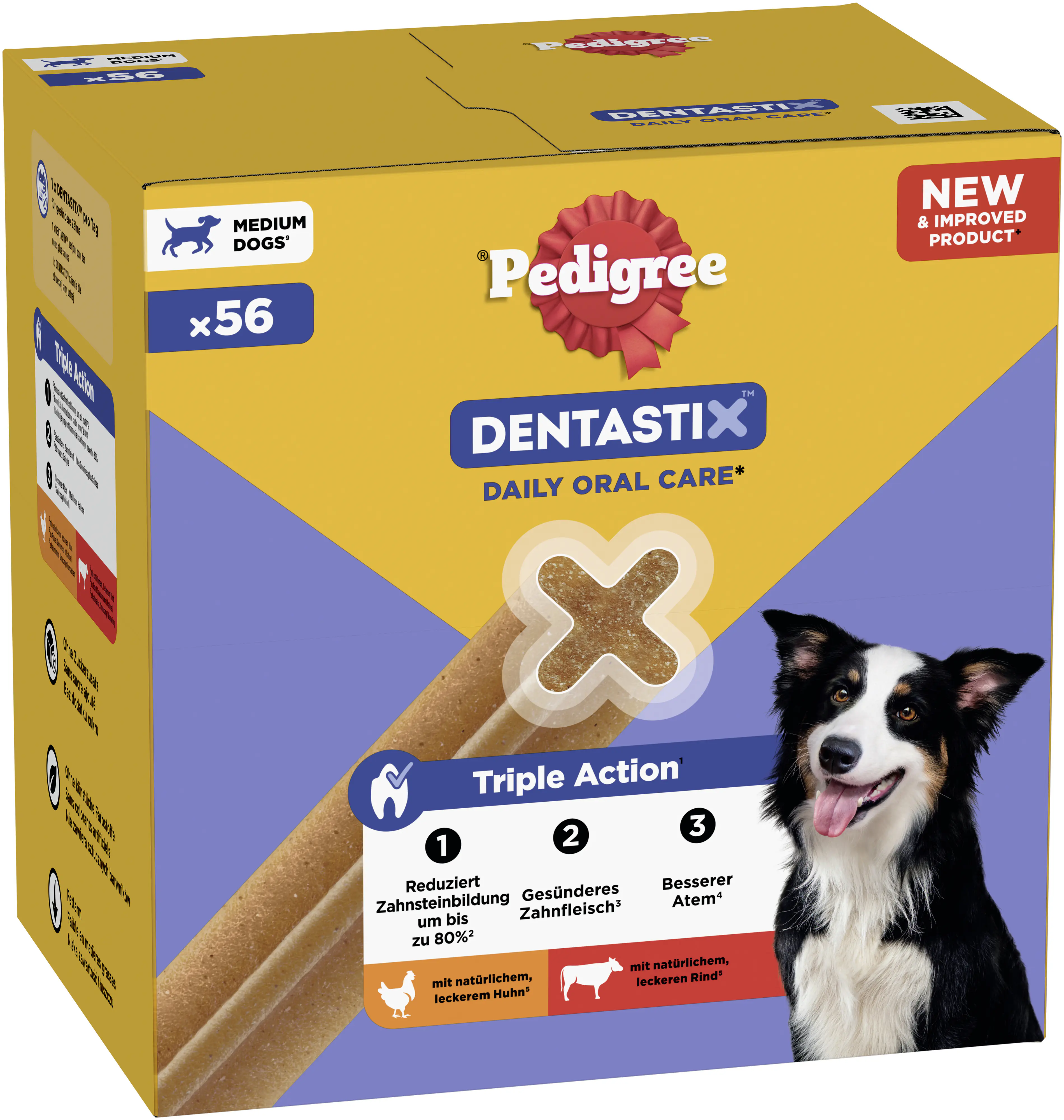Pedigree Dentastix Beutel für mittlere Hunde Multipack 8 x 7 Stück