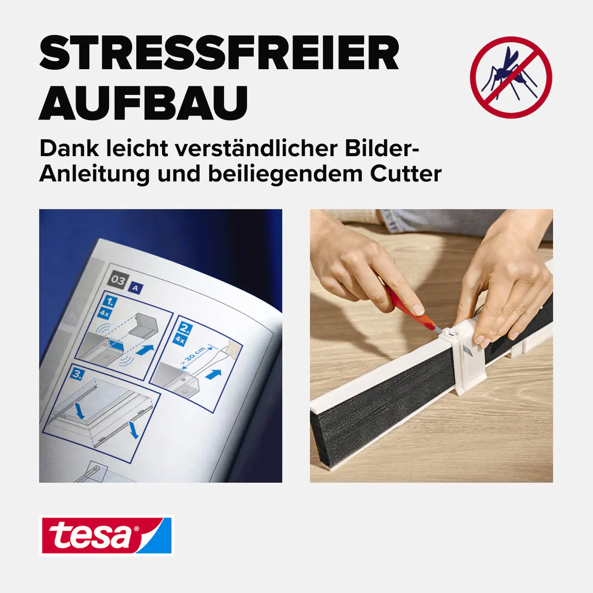 tesa Fliegengitter Alu-Dachfenster Plissee 114 x 160 cm anthrazit