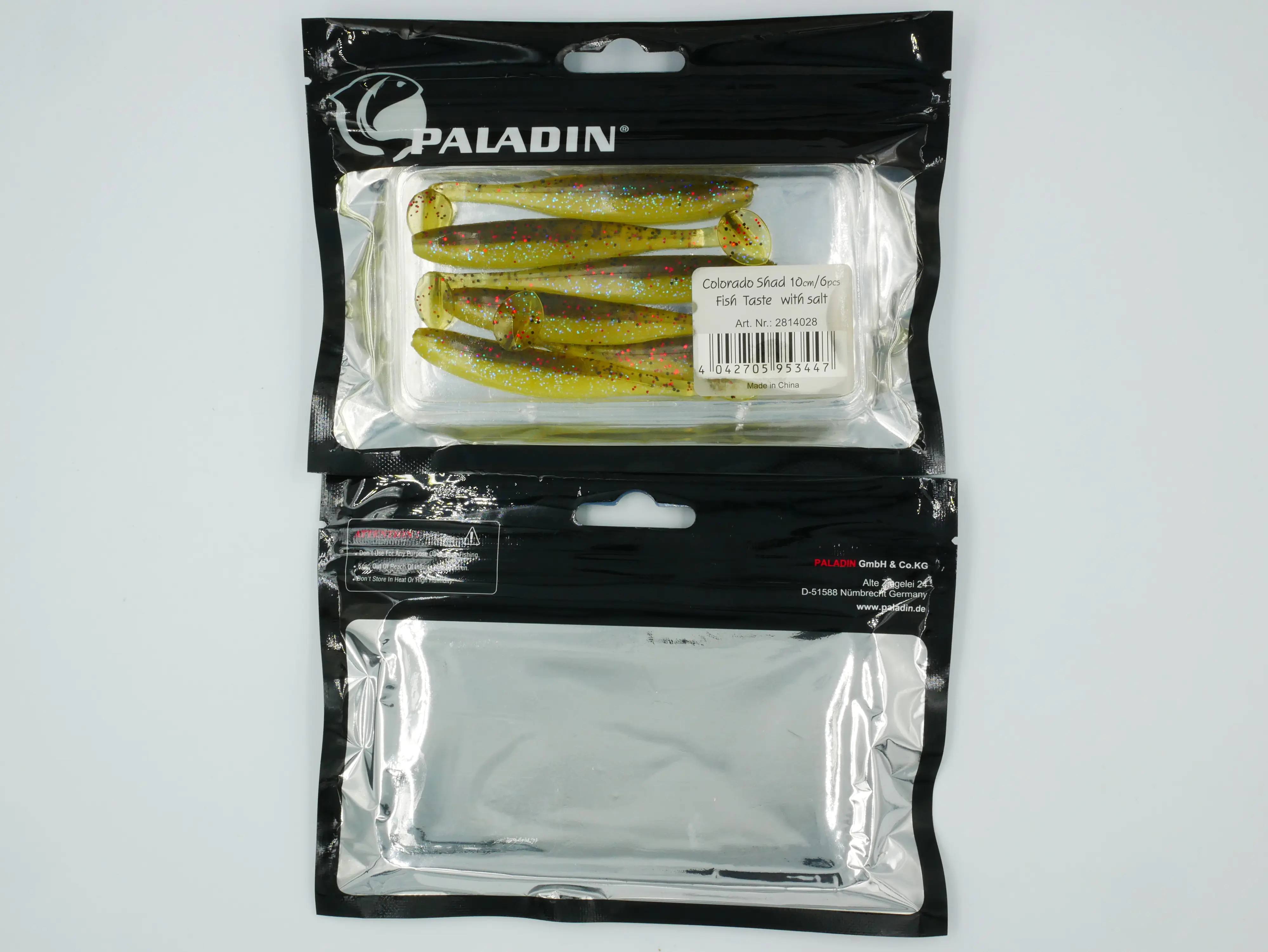 Paladin Colorado Shad 10 cm motoroil silver glitter 6 Stück