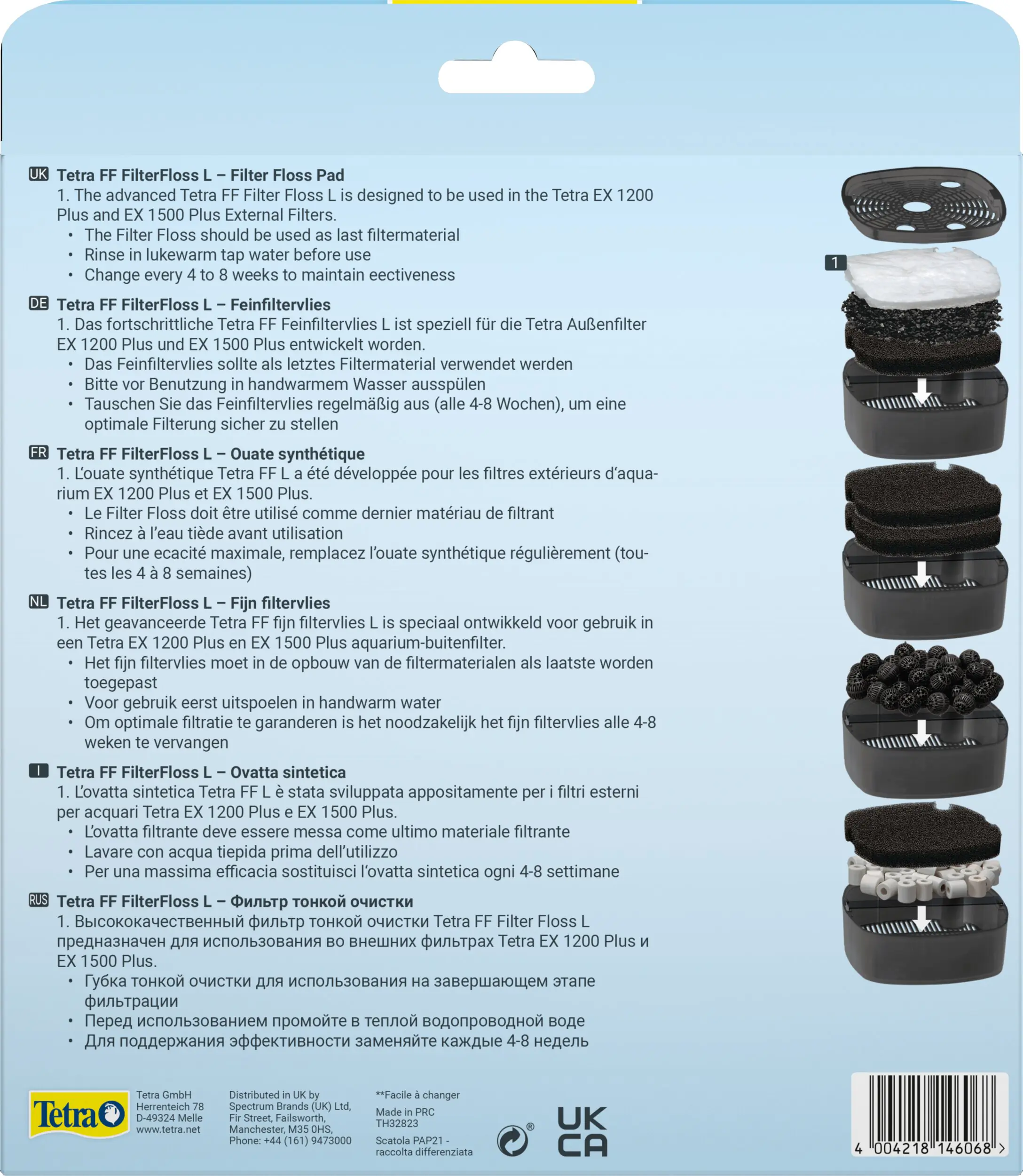 Tetra FF Feinfiltervlies EX 1200 L