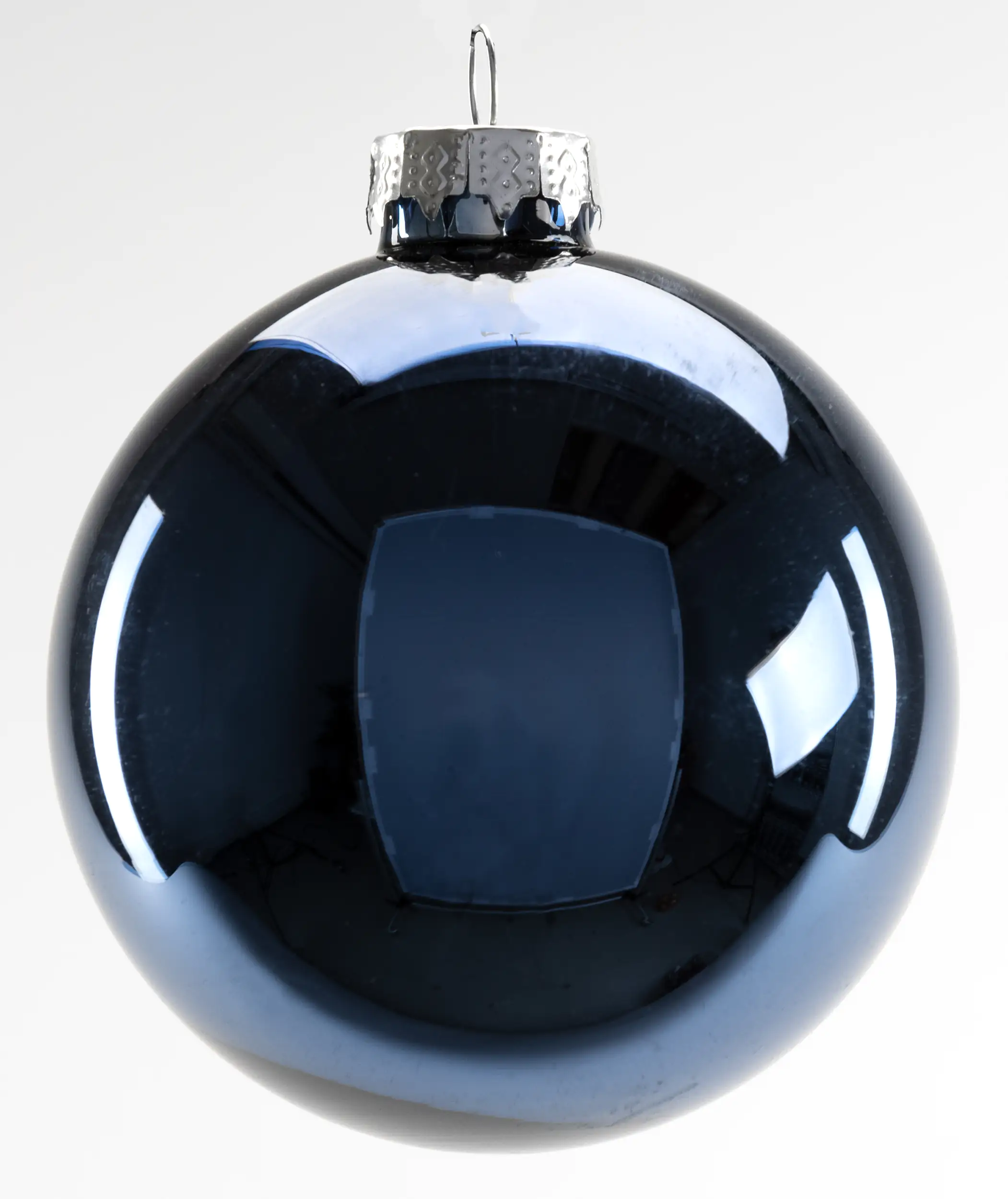 4333692539128_03 TrendLine Weihnachtskugeln aus Glas Ø 8 cm nachtblau 6 Stück