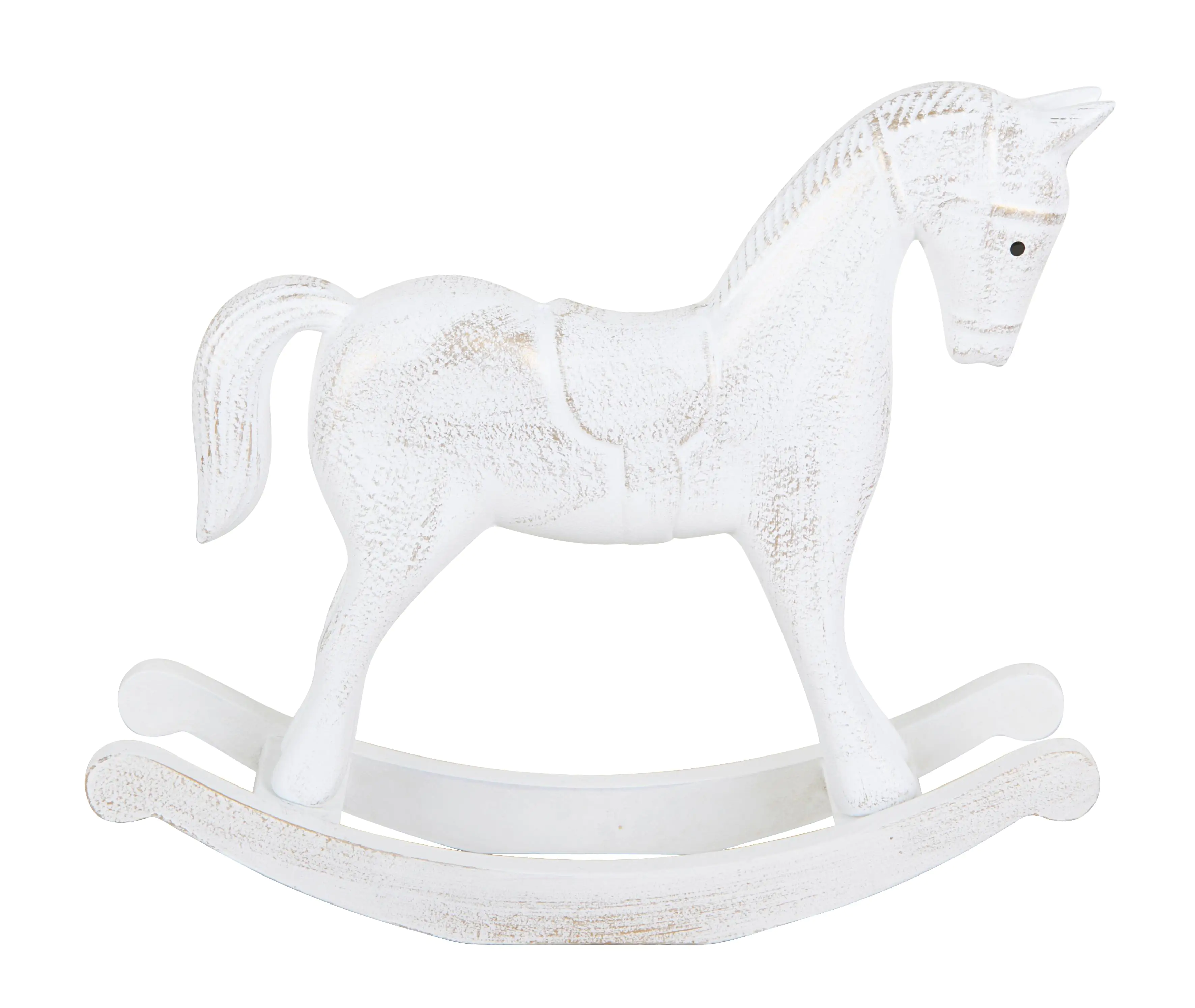TrendLine Dekofigur Schaukelpferd aus Holz 27 x 23 cm weiß TrendLine Dekofigur Schaukelpferd aus Holz 27 x 23 cm weiß