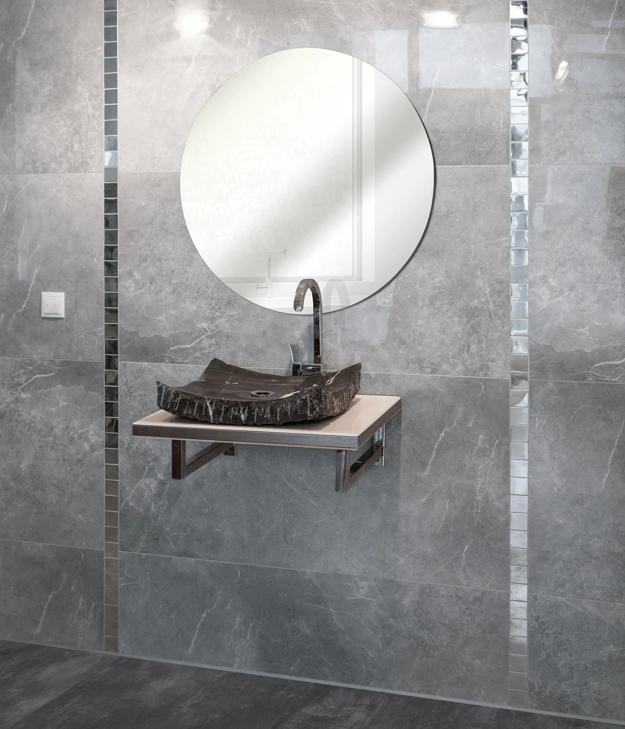 Bodenfliese Feinsteinzeug Opium 60 x 120 cm silber poliert Bodenfliese Feinsteinzeug Opium 60 x 120 cm silber poliert