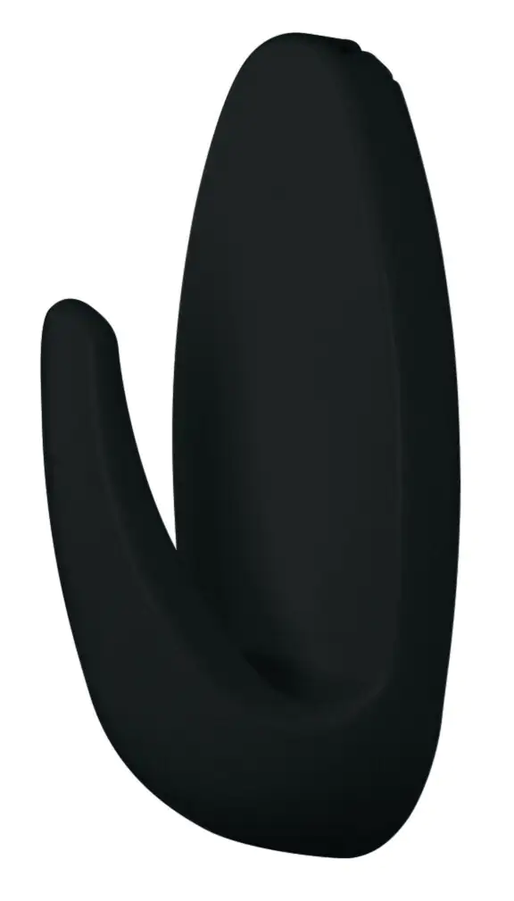 tesa Powerstrips Haken S oval schwarz 3 Stück