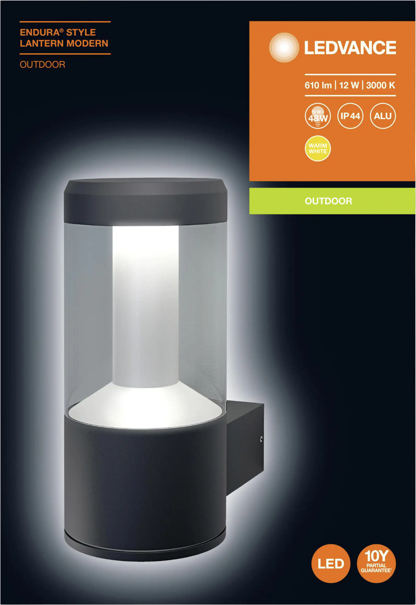 Ledvance Außenleuchte Endura Style Lantern Modern dunkelgrau