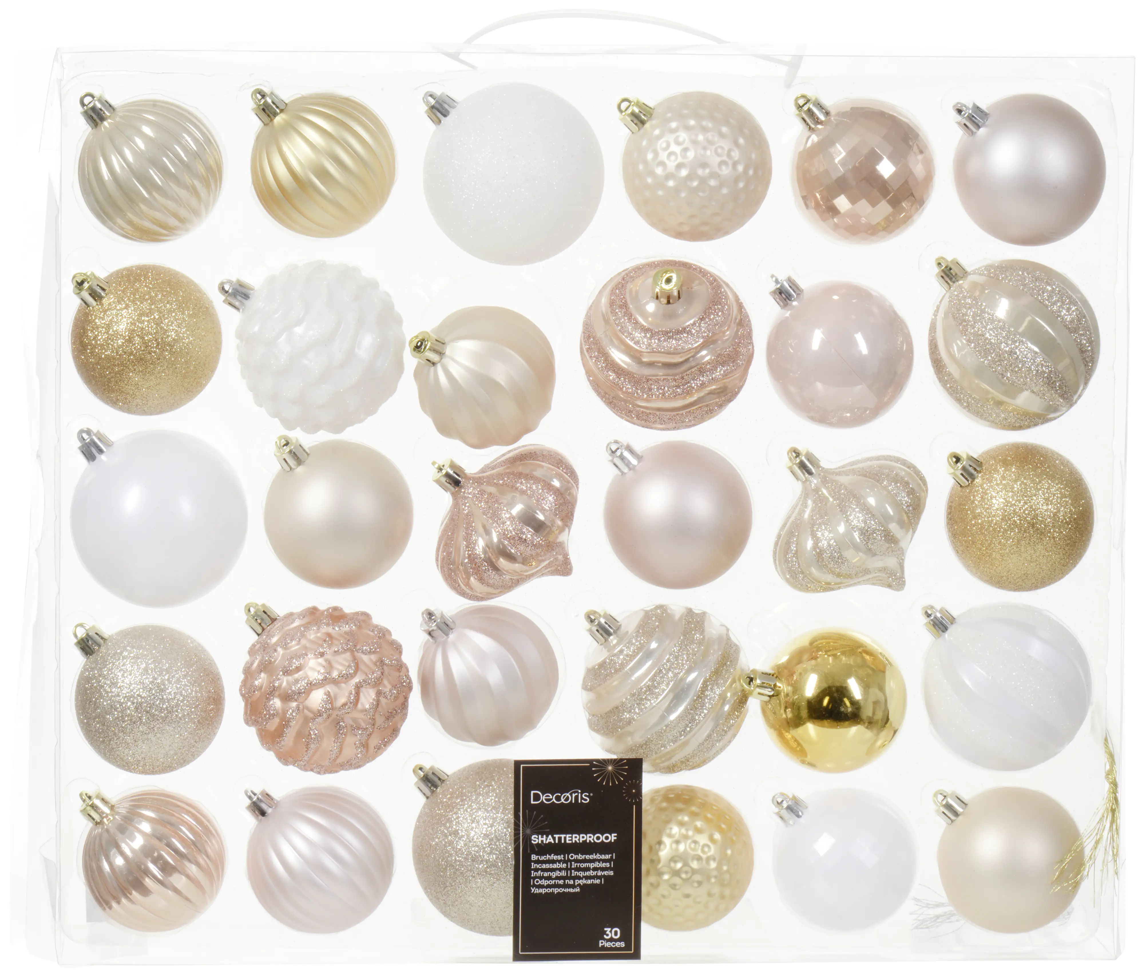 Kaemingk Weihnachtskugel aus Kunststoff 30 Stück