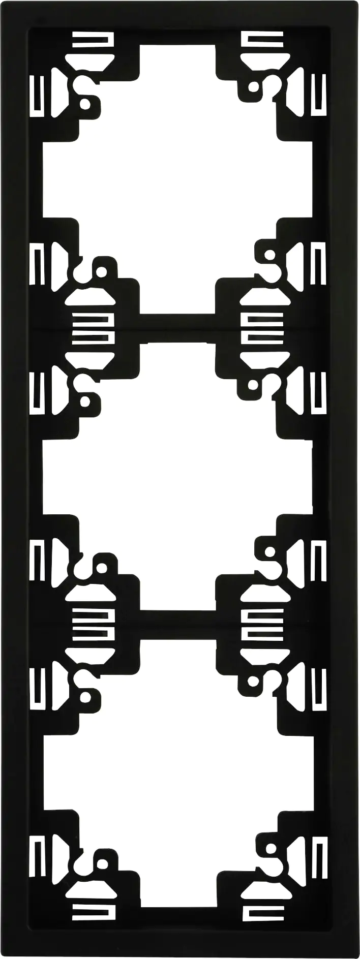 Unitec Abdeckrahmen 3-fach anthrazit, Serie Sao Paulo