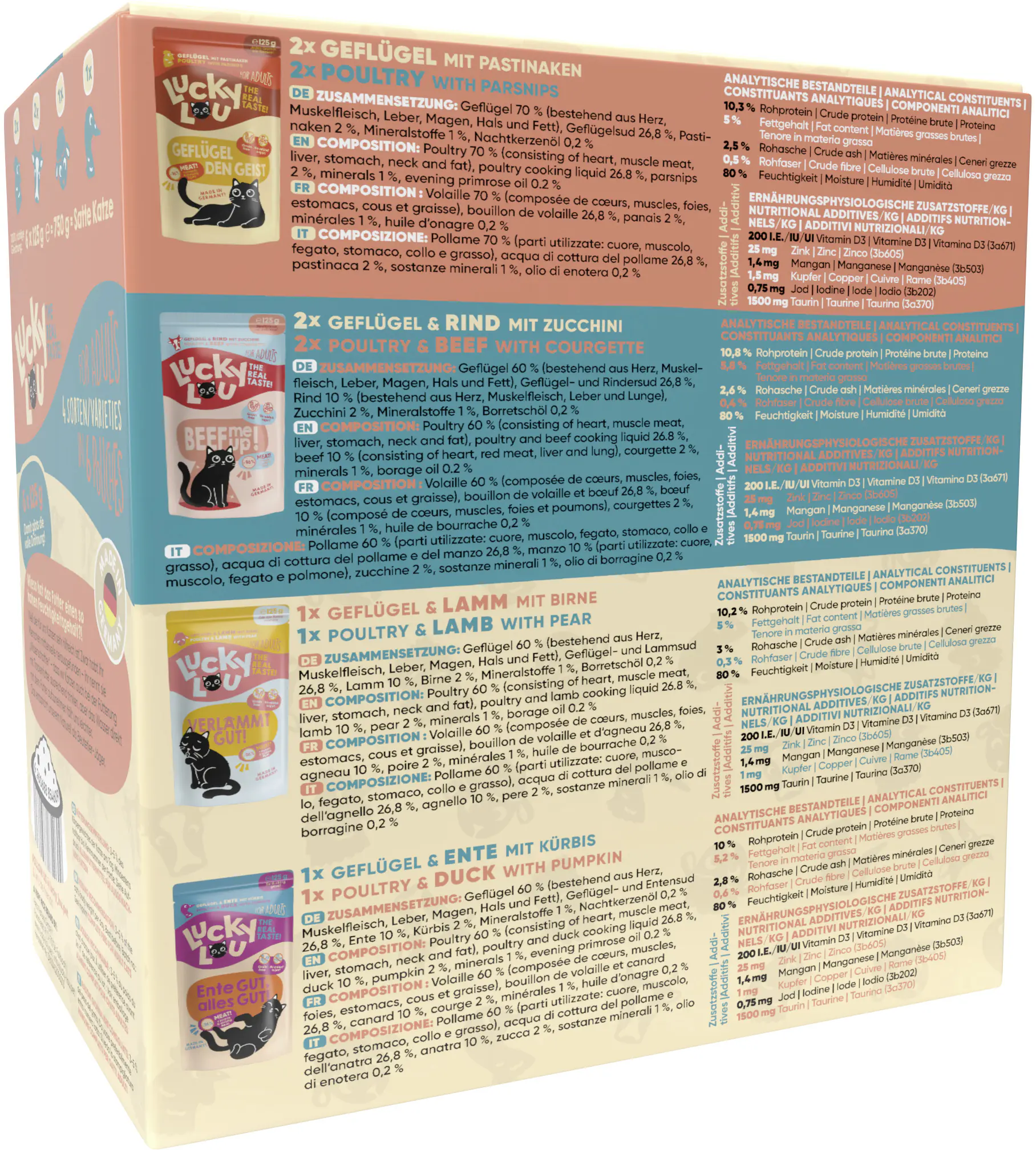 Lucky Lou Lifestage Adult Tasty-Mix 6x125g