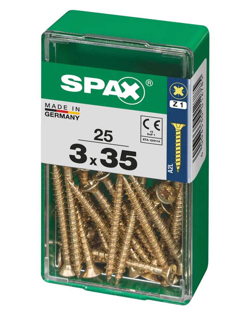Spax Universalschrauben 3.0 x 35 mm PZ 1 - 25 Stk.