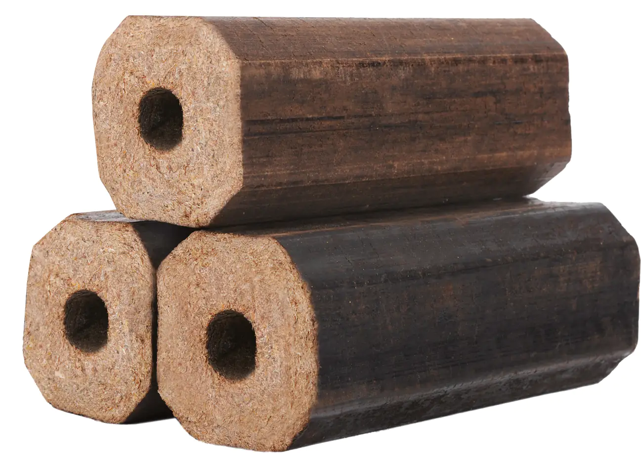 Hartholz-Holzbriketts 10 kg Einzelabnahme, Hartholzspäne, eckig