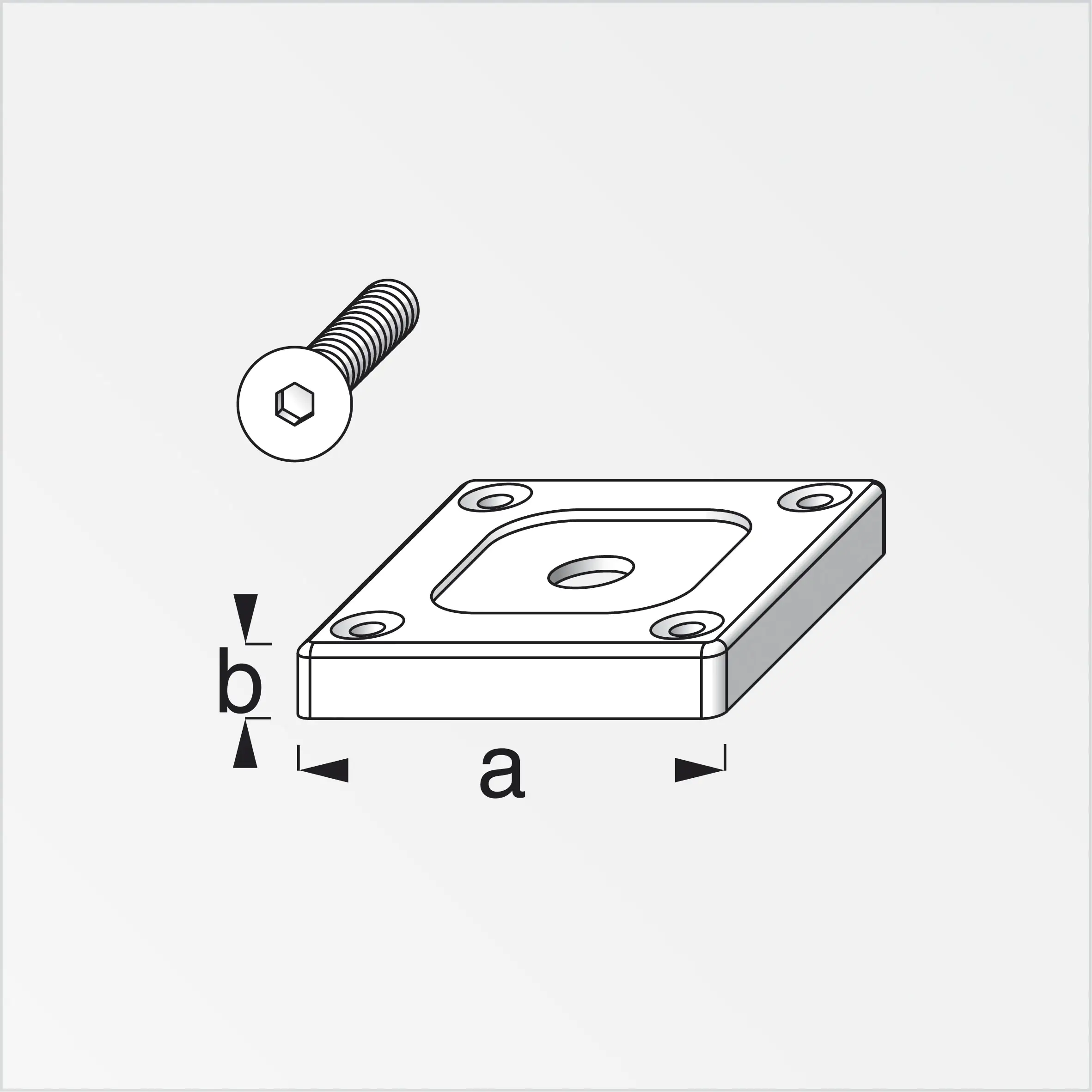 coaxis®-Befestigungsplatte 59.5 mm 59.5 x 10 mm Aluminium poliert blank coaxis®-Befestigungsplatte 59.5 mm 59.5 x 10 mm Aluminium poliert blank