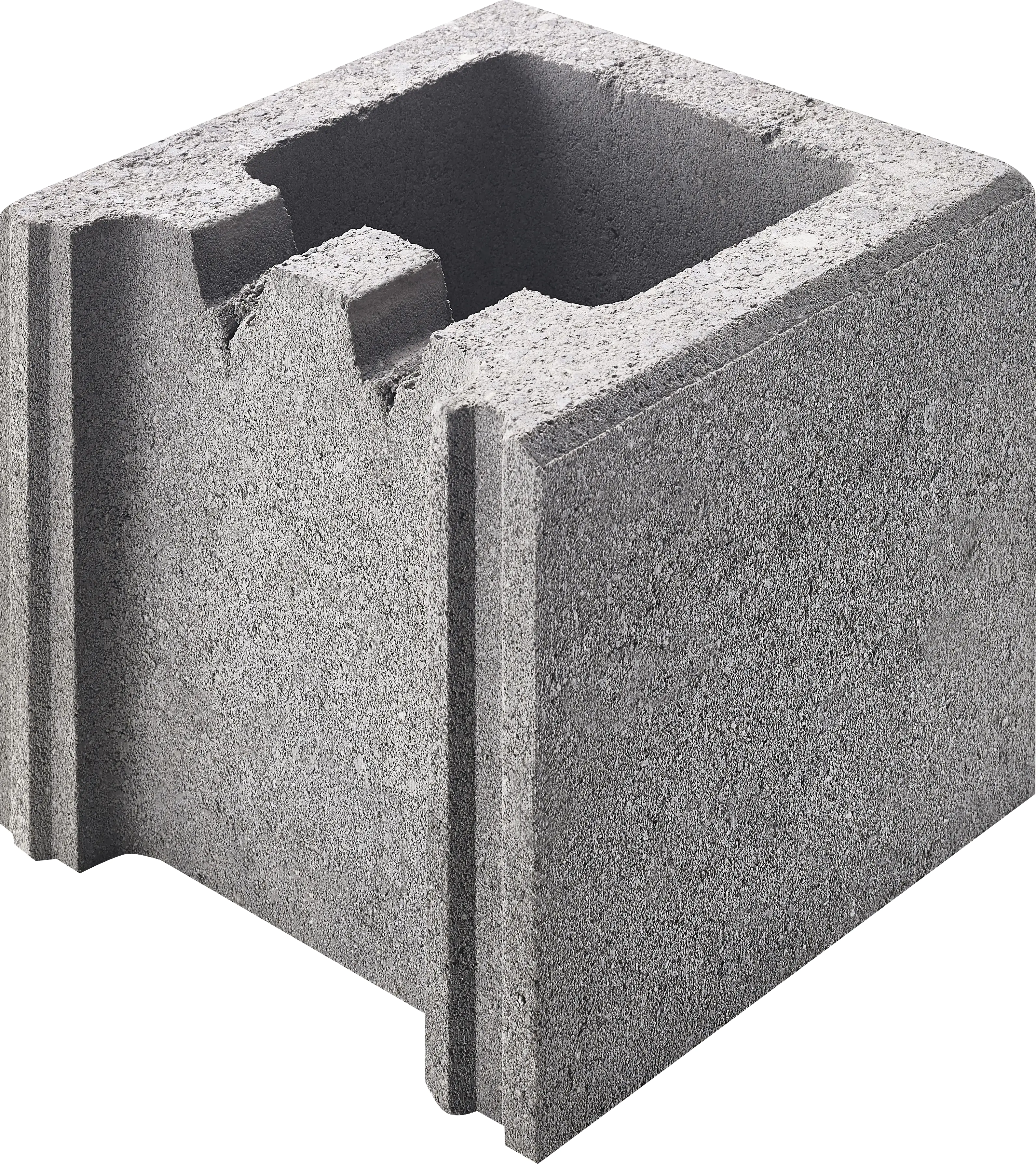 Schalungsstein Endstein 17,5 x 17,5 x 20 cm grau