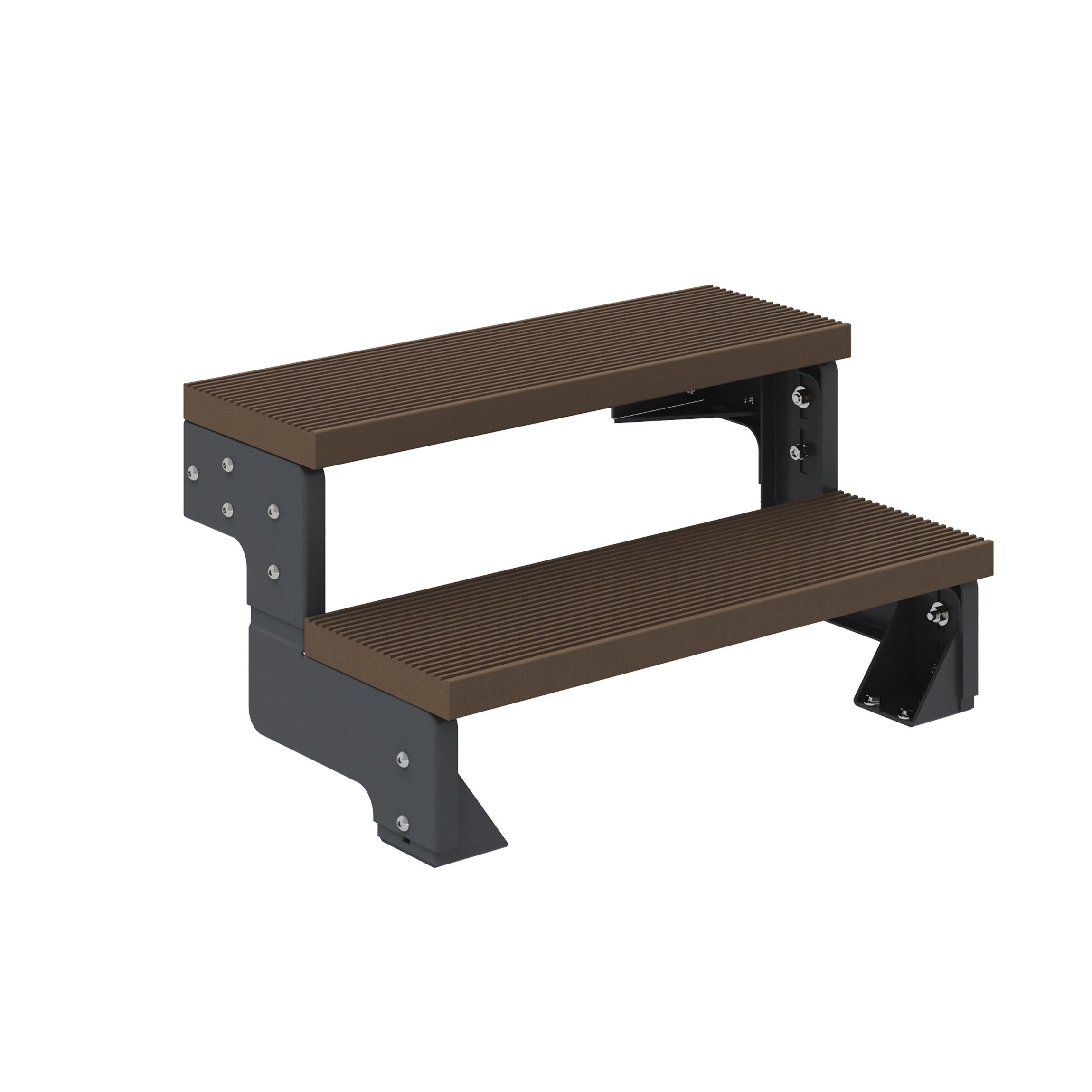 Dolle Außentreppe Trimax Gardentop 2 Stufen 80 cm ohne Geländer dunkelbraun