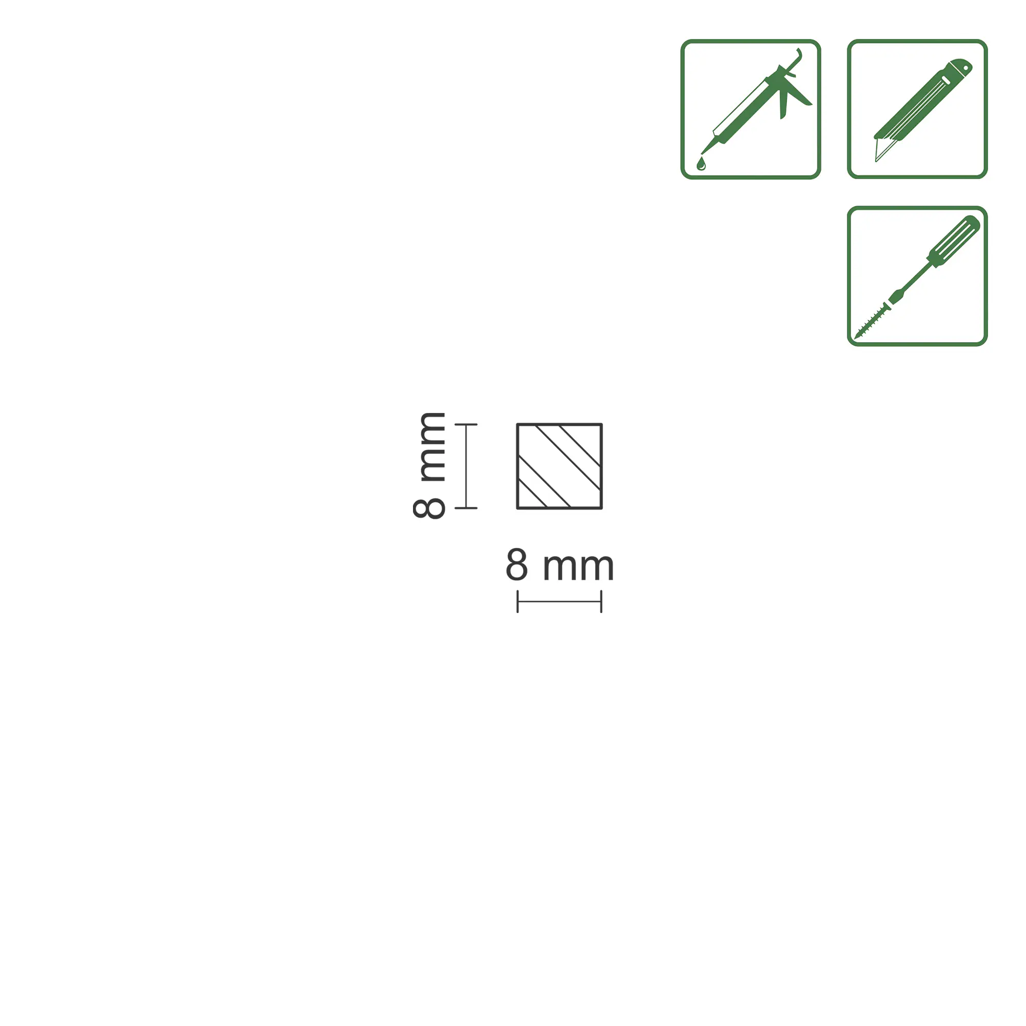 FN Neuhofer Balsa Leiste 100 cm 8 x 8 mm Balsa