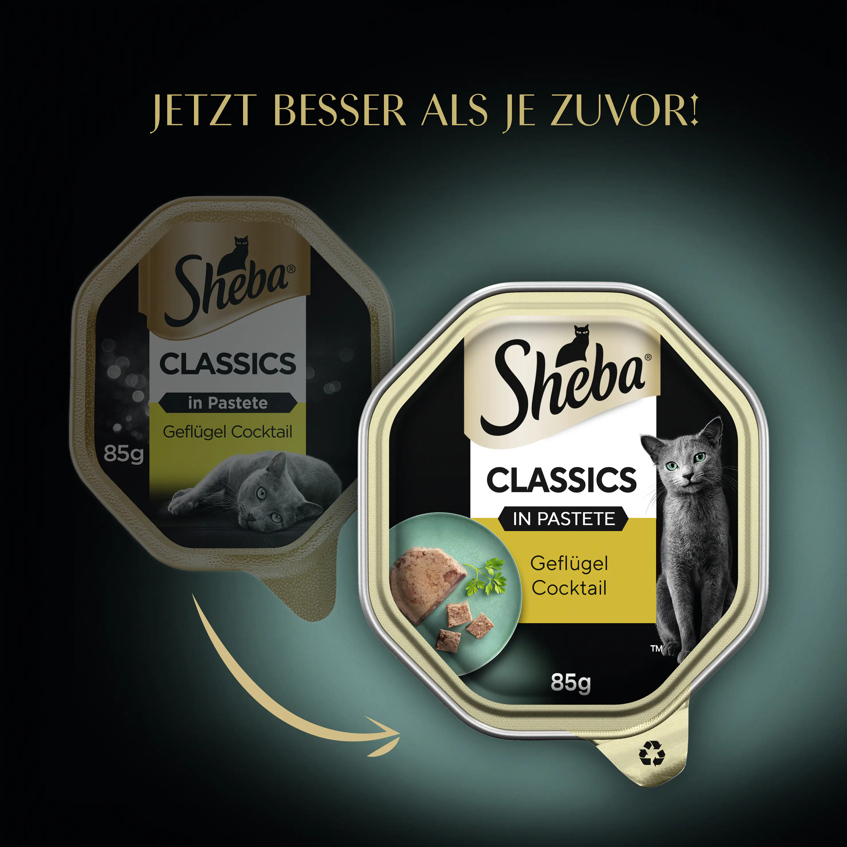 Sheba Classics in Pastete Katzennassfutter Adult 85 g Geflügel Cocktail