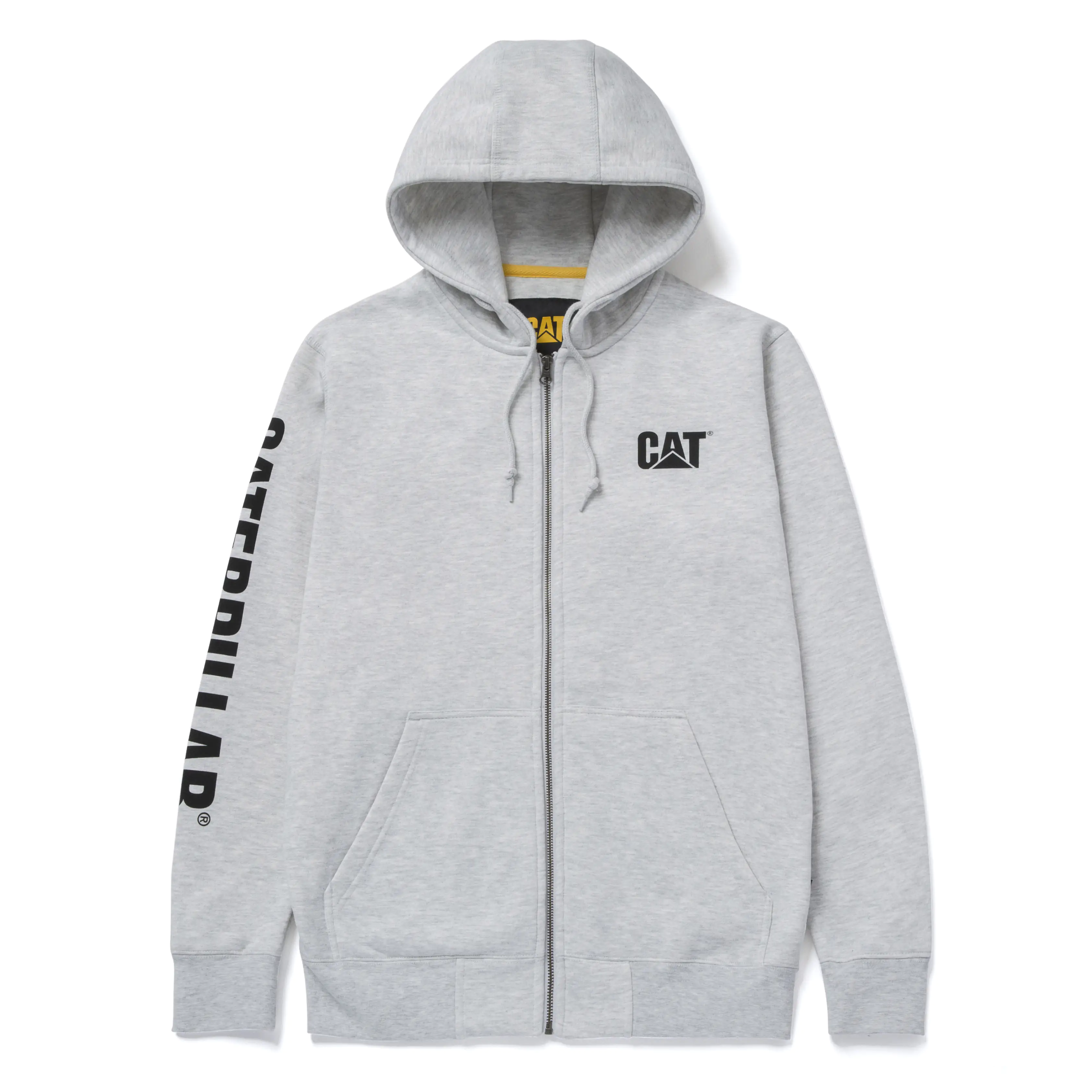 CAT Zip Hoodie Banner Größe L grau