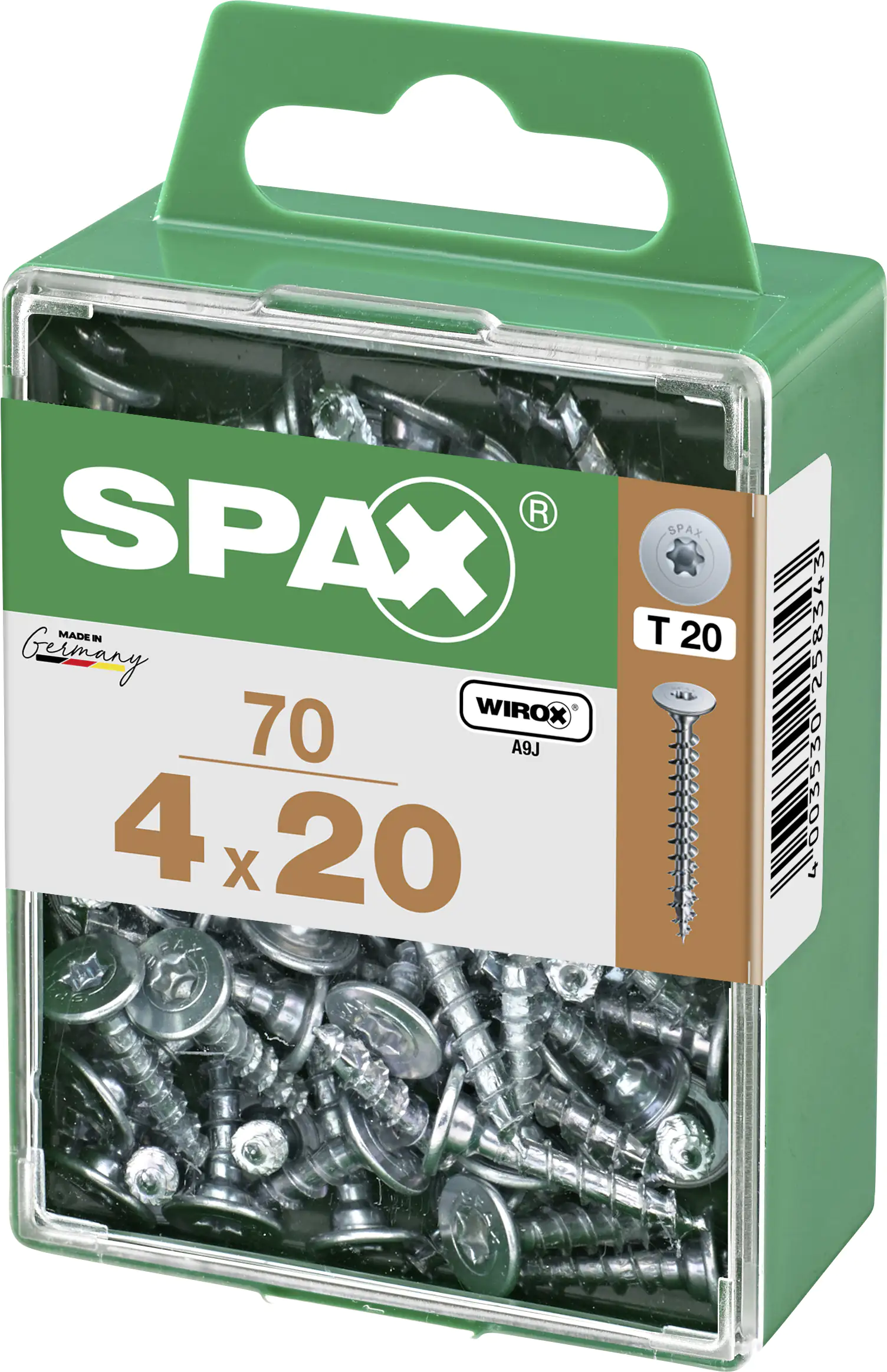 Spax Möbelbauschrauben 4.0 x 20 mm TX 20 - 70 Stk.