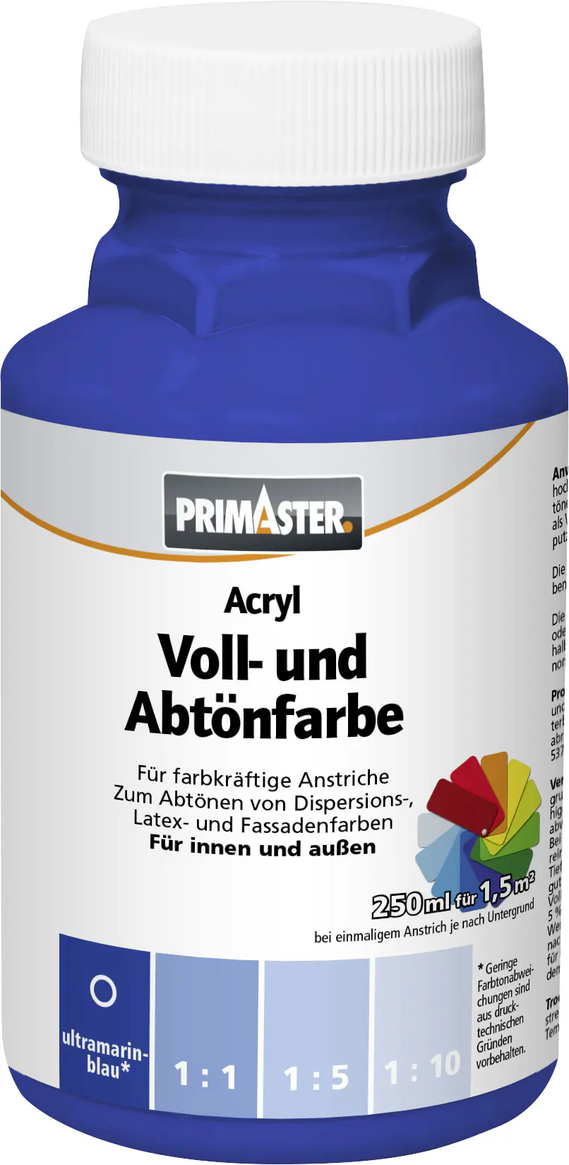 Primaster Voll- und Abtönfarbe 250 ml ultramarineblau matt