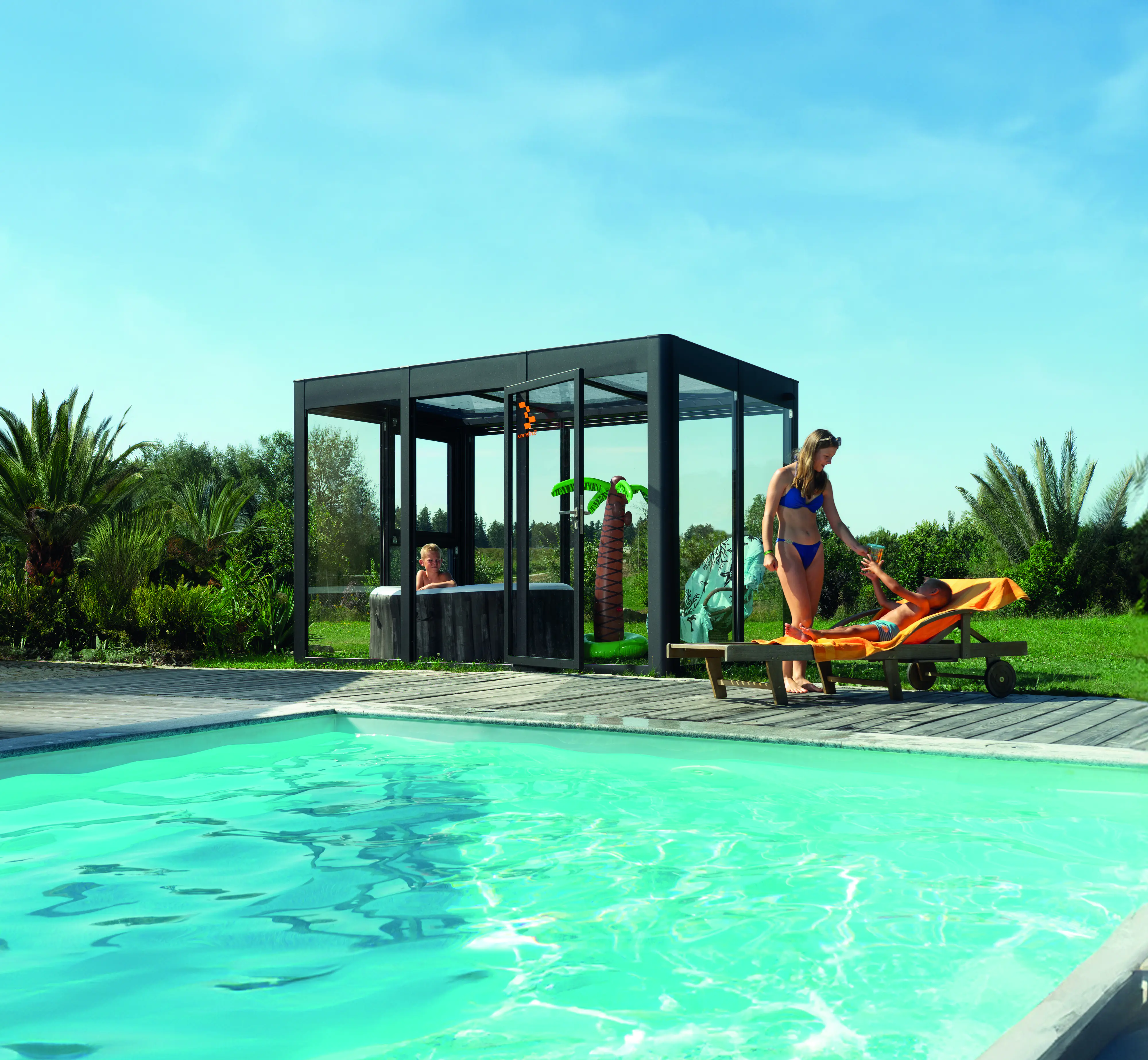 SunElements SunGarden Gartenhaus Infinity 3.2 338 x 233 cm anthrazit-metallic