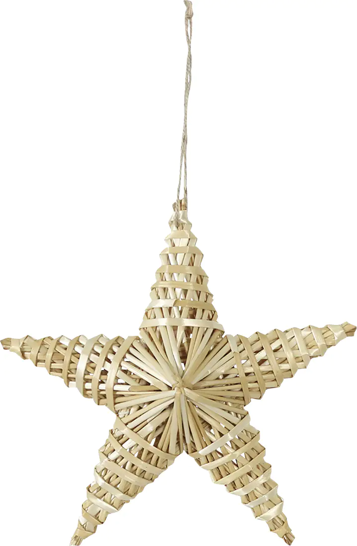 Dijk Dekohänger Stern aus Rattan 25 x 9 x 25 cm