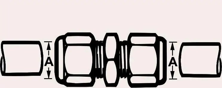 Cornat Rohrverbinder 1 Stück, 10 x 10 mm / mit Quetschverschraubung