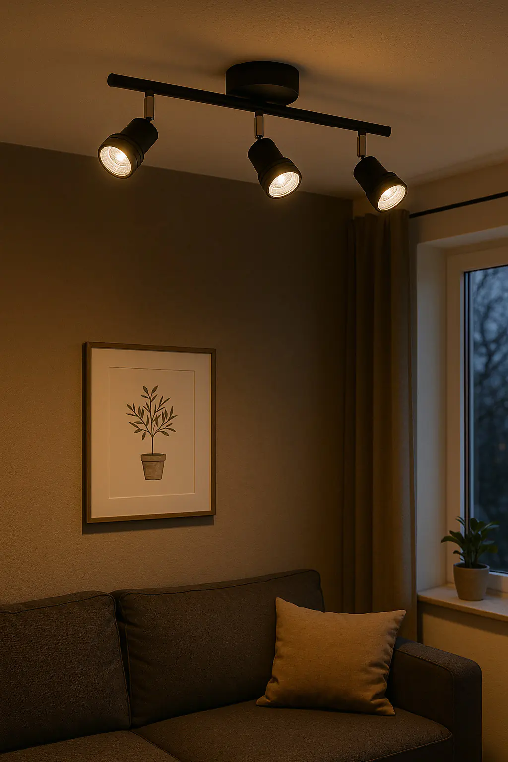 Primaster Deckenstrahler 3er LED Spot New York GU10 8 x 48 x 12 cm schwarz 