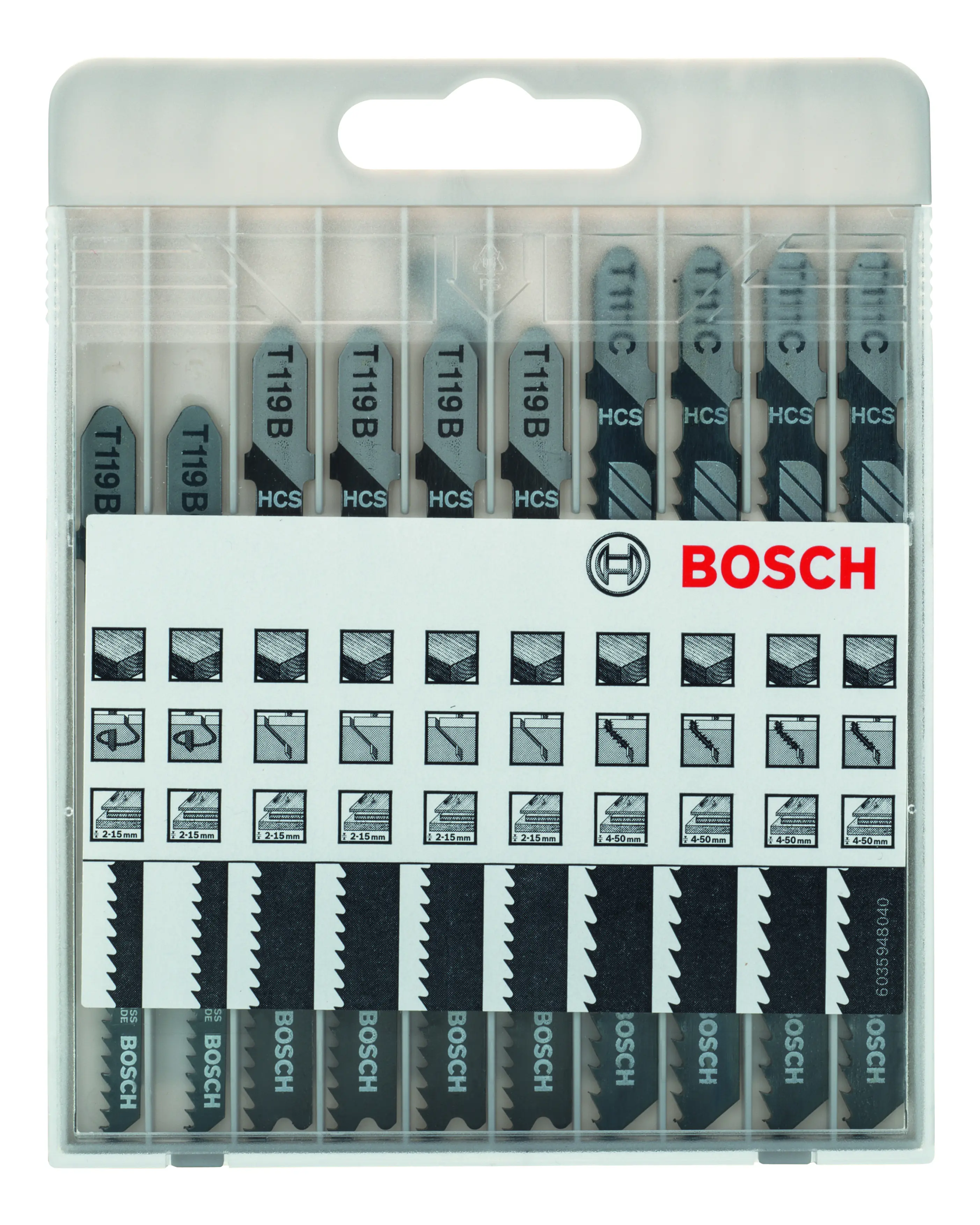 Bosch Stichsägeblätter Basic for Wood 10-teilig
