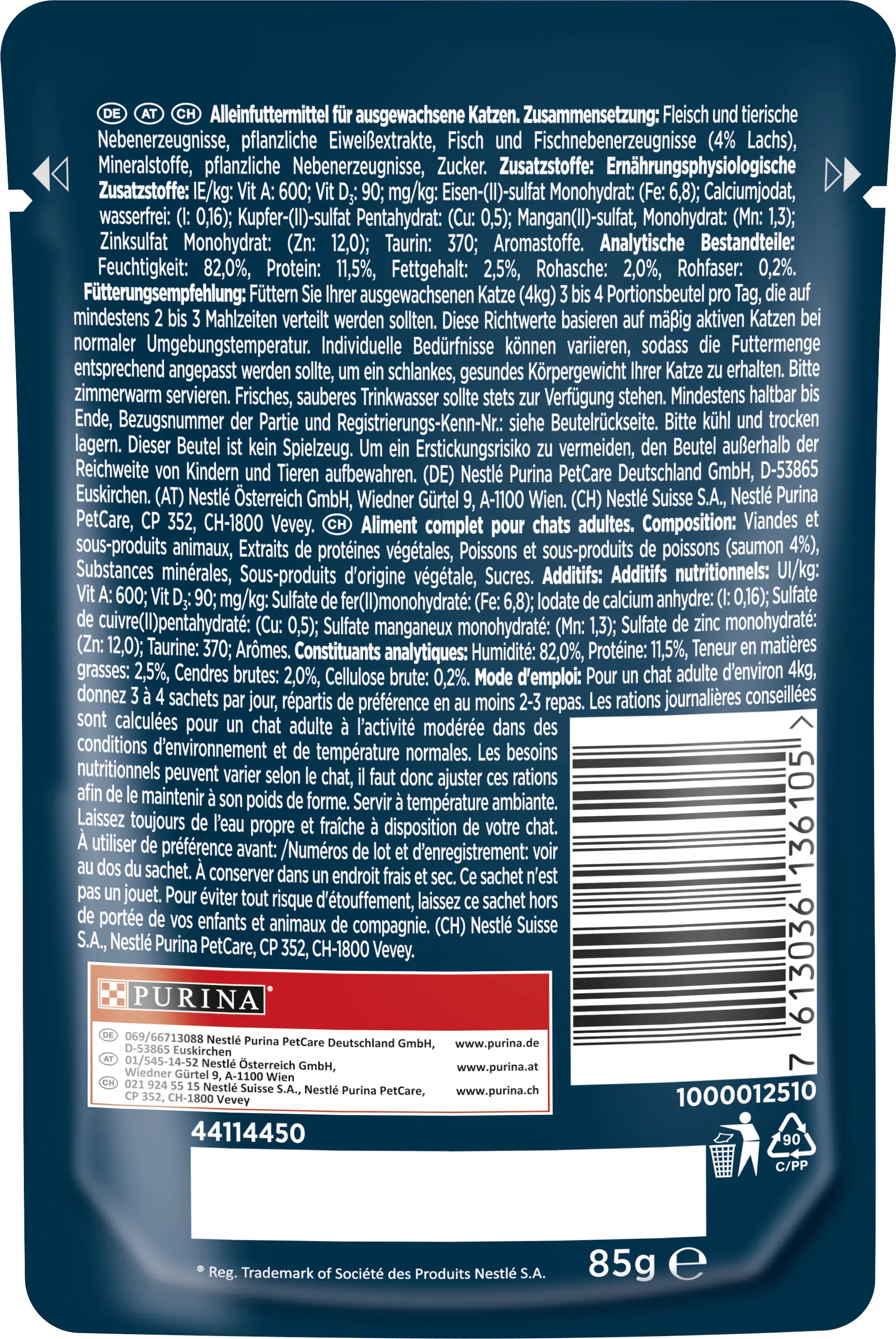 Gourmet Perle Genuss in Sauce mit Lachs 85 g Gourmet Perle Genuss in Sauce mit Lachs 85 g