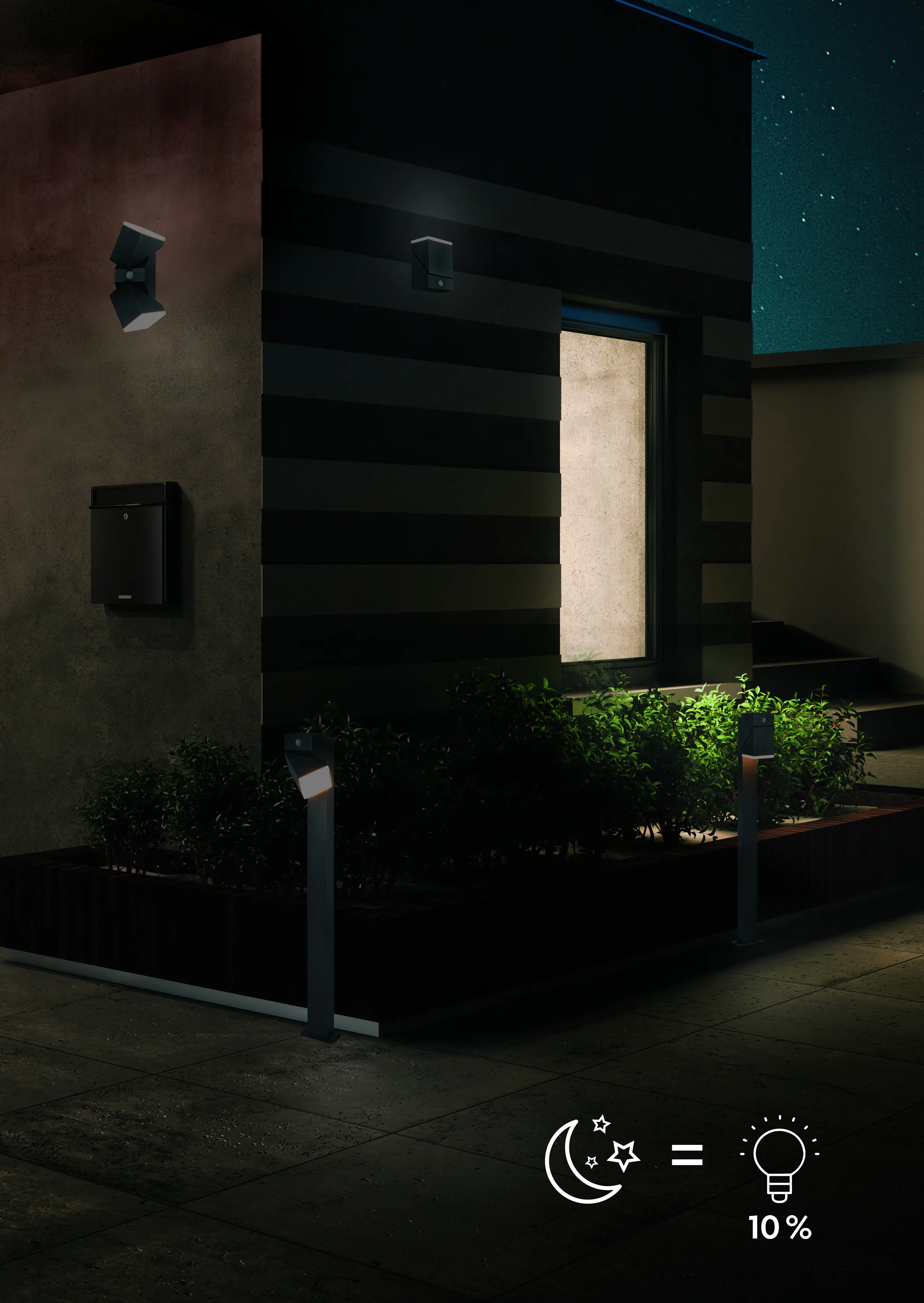 Trio LED Wandleuchte Avon innen/außen anthrazit standby 7W warmweiß Trio LED Wandleuchte Avon innen/außen anthrazit standby 7W warmweiß