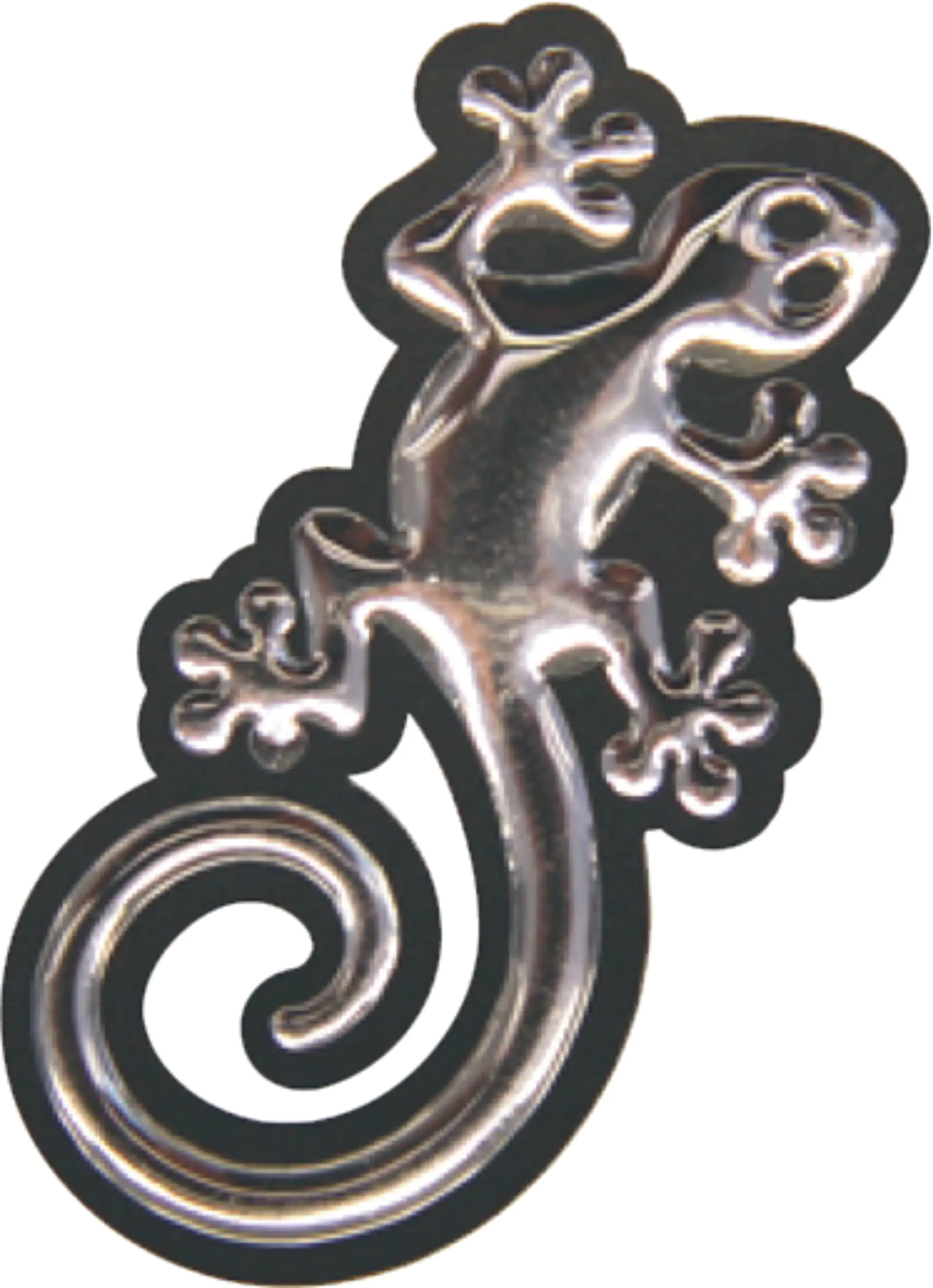 4002341293321 Hermann Schütz 3D-Chrome-Sticker Gecko schwarz 45x35mm