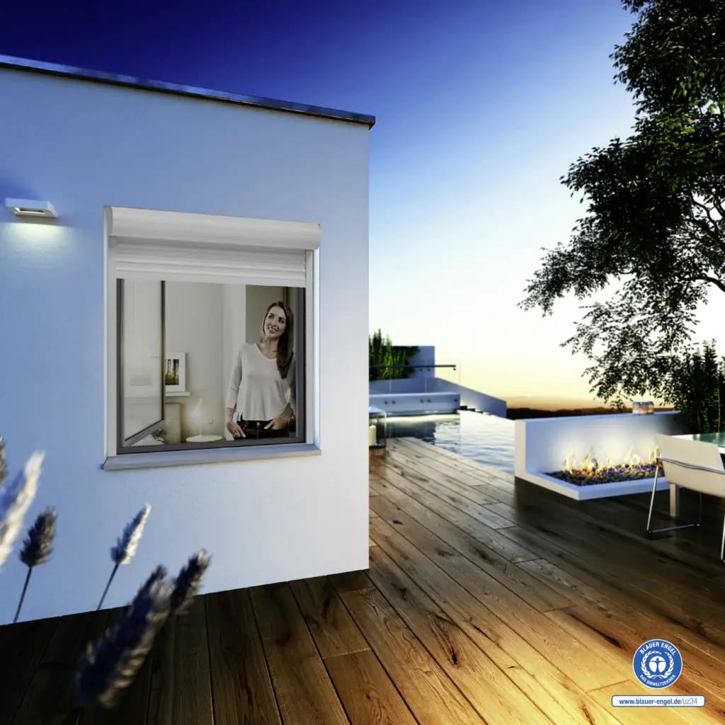 Windhager FliegenschutzFenster Ultra Flat 120 x 150 cm schwarz/anthrazit