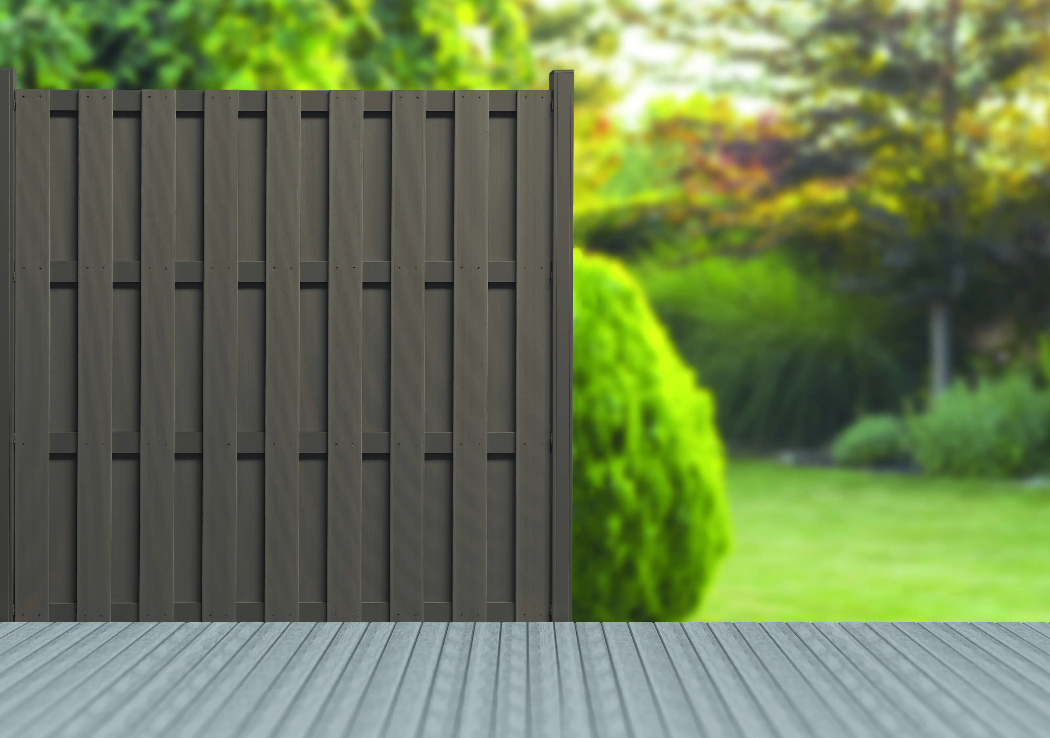 elephant WPC-Sichtschutzzaun Color Line Grundelement braun 180 x 180 cm