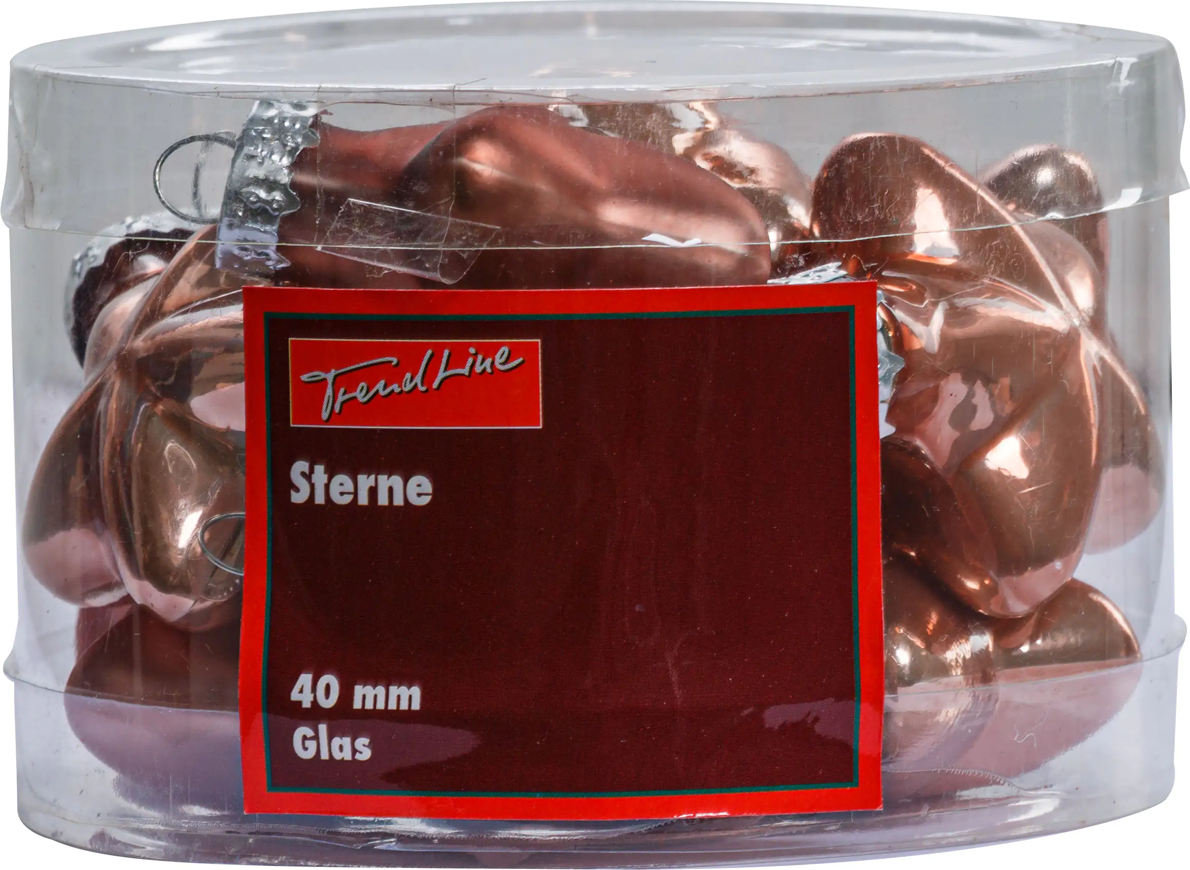 2076601538714_01 TrendLine Mini-Glas-Sterne Ø 4 cm, marmor pink, 12 Stück