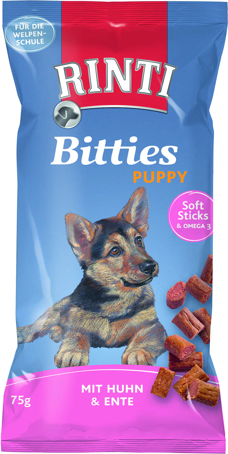 Rinti Extra Bitties Puppy Hundesnack 75 g Huhn & Ente