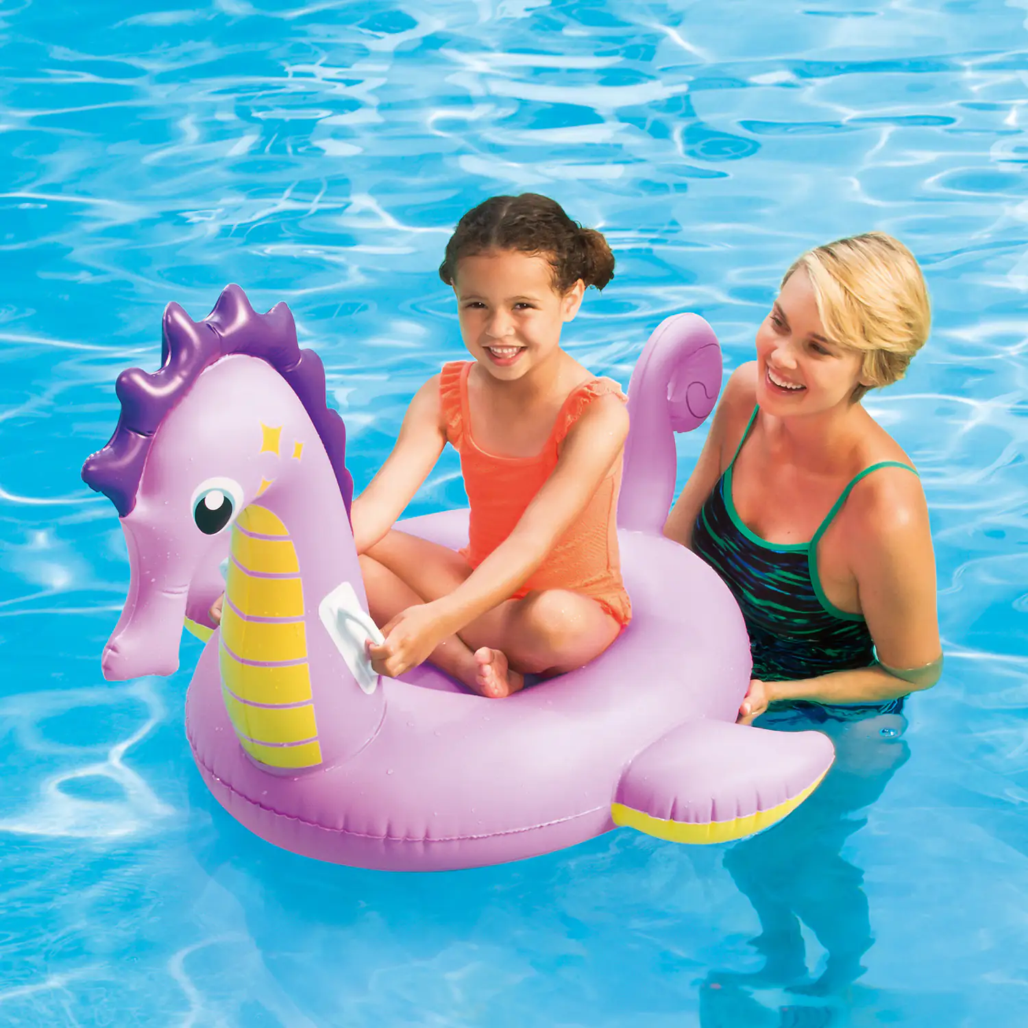 4895215115337_2 Summer Waves Luftmatratze Seepferdchen 1,14 m x 84 cm