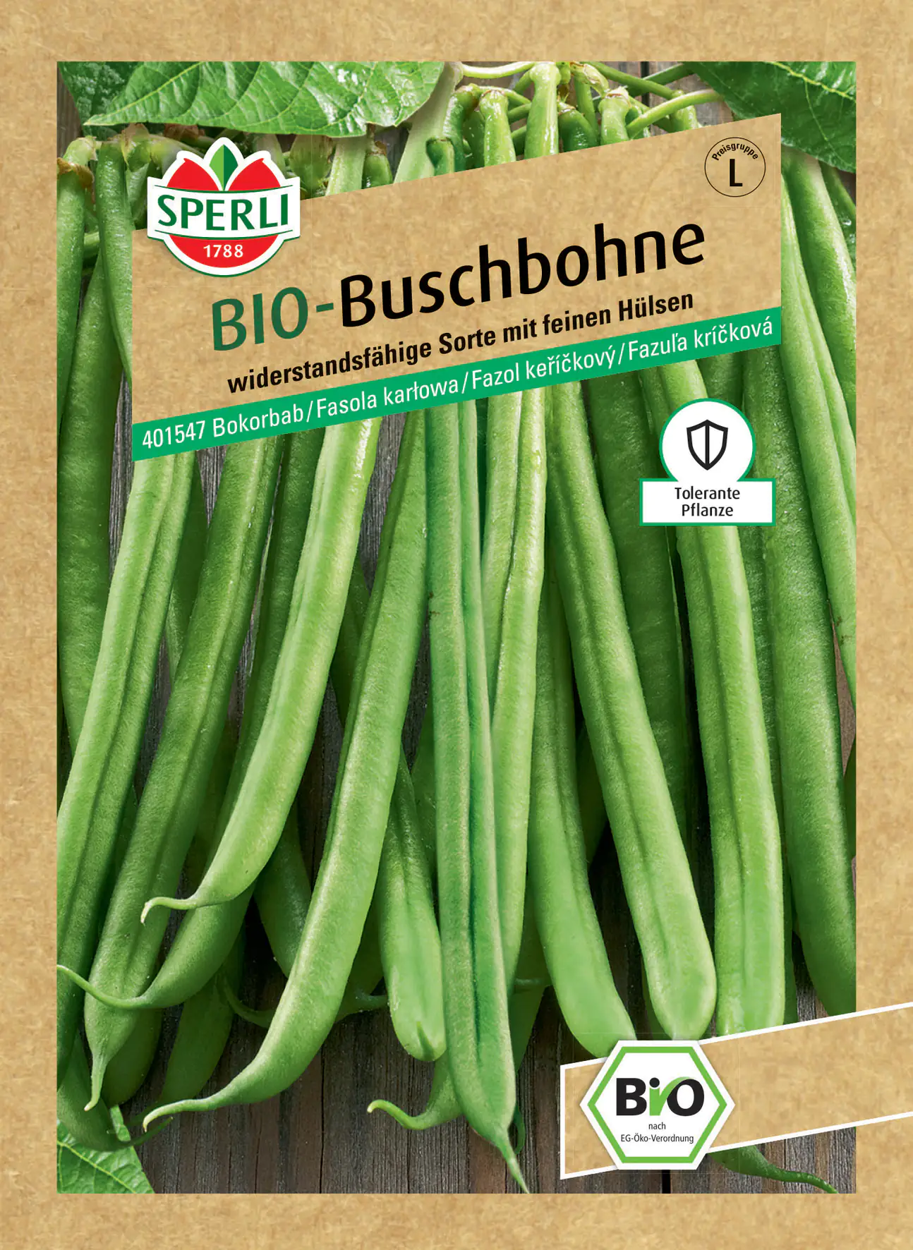 Sperli BIO Buschbohne fein