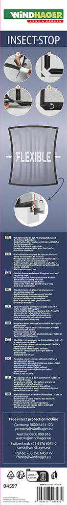 Windhager Fliegenschutz-Fenster Pop-Up 100 x 120 cm anthrazit