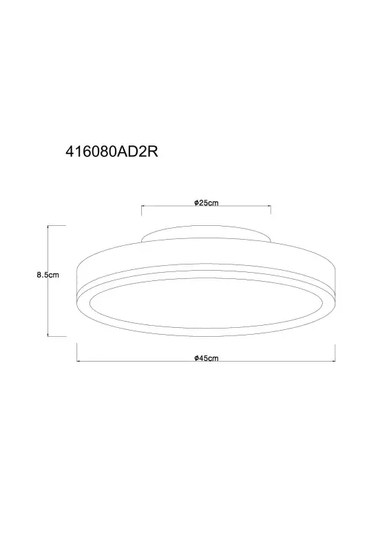 Globo Deckenleuchte Doro 45 x 8,5 cm Ø x H silber warmweiß