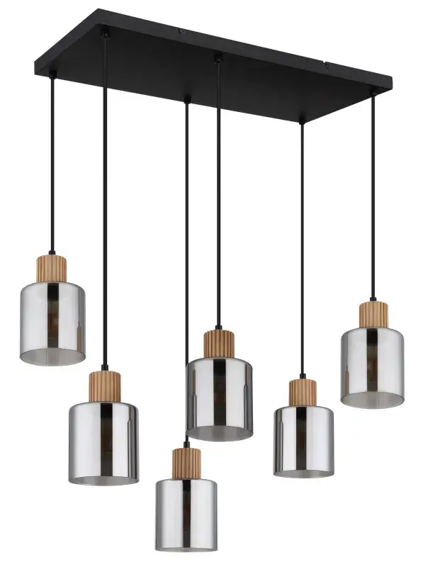 Globo Hängeleuchte Aleidis 67 x 33 x 120 cm L x B x H schwarz matt