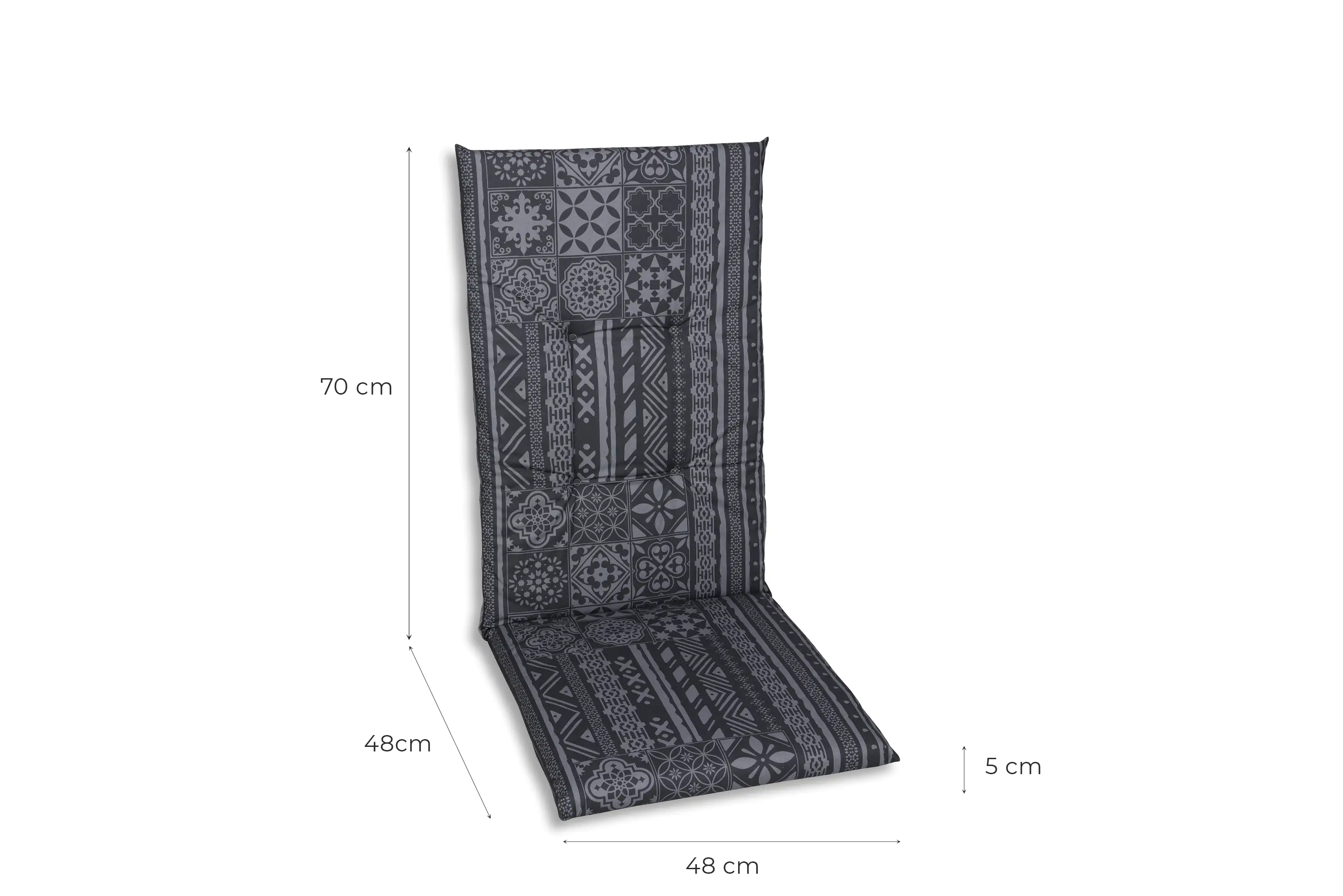 GO-DE Hochlehner-Auflage 118 cm x 48 cm x 5 cm, grau, anthrazit GO-DE Hochlehner-Auflage 118 cm x 48 cm x 5 cm, grau, anthrazit