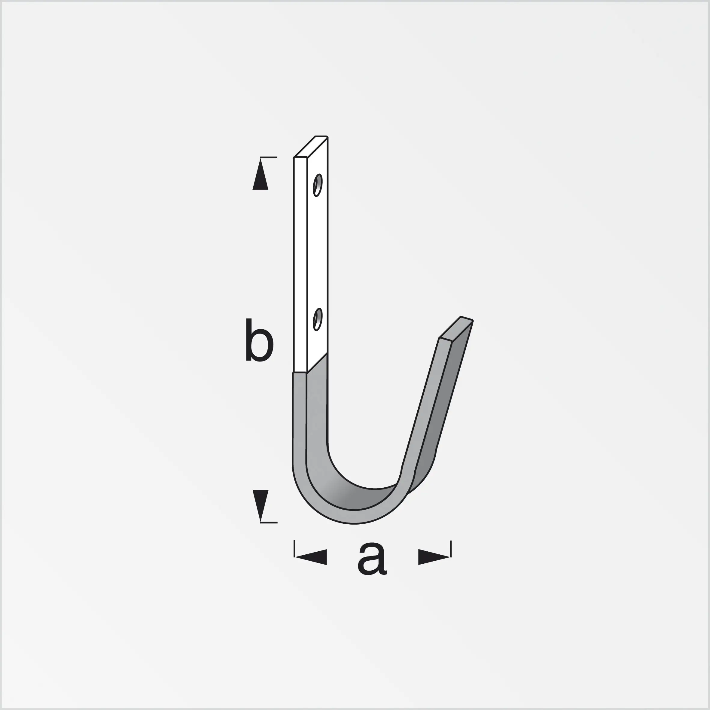 alfer Unihaken, gummiert 35 mm 35 x 82 mm Stahl verzinkt rot gummiert