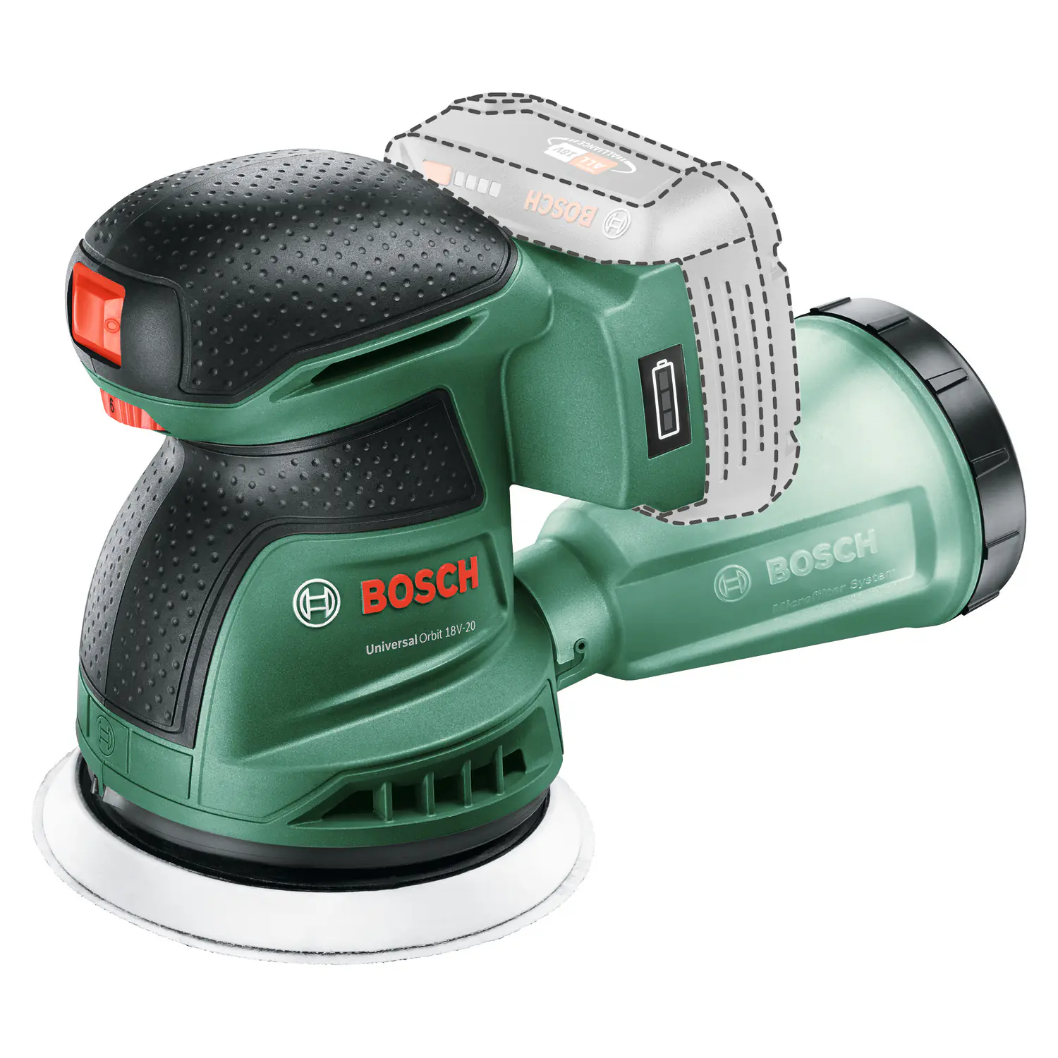 Bosch Akku-Exzenterschleifer UniversalOrbit 18V-20 Solo Bosch Akku-Exzenterschleifer UniversalOrbit 18V-20 Solo