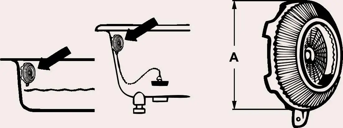 Cornat Überlaufrosette für Wannen Ø 75 mm