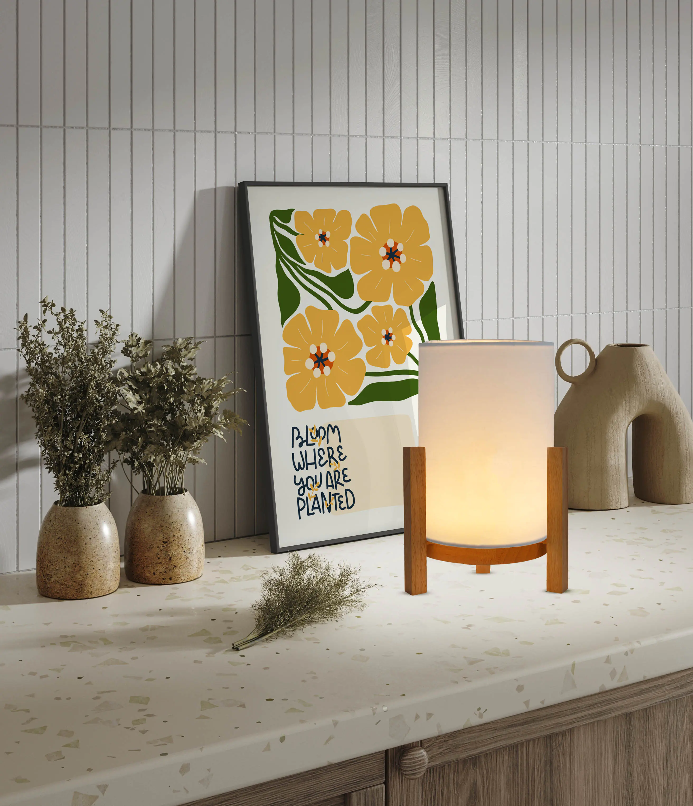 Light & More LED Akku-Tischleuchte Madita weiß dimmbar