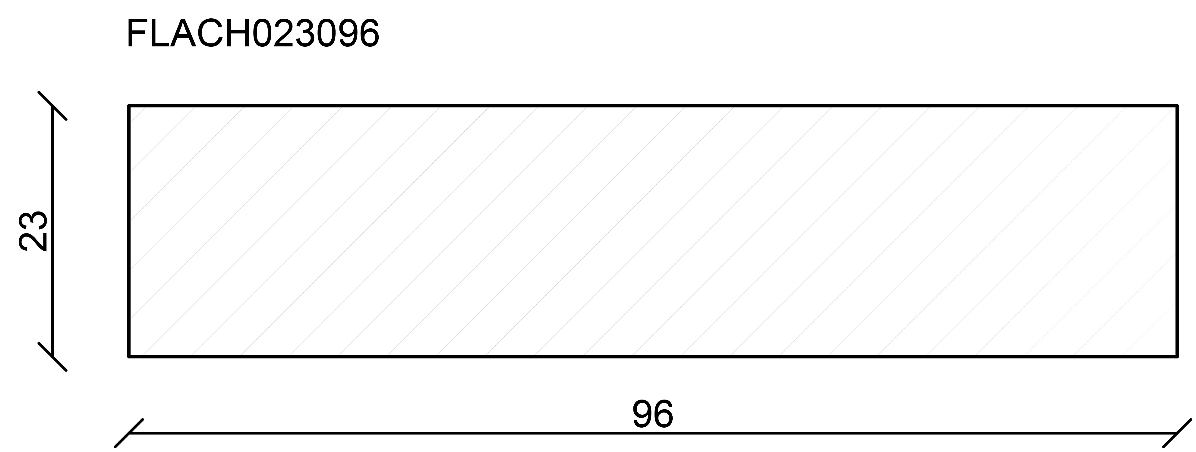 FN Neuhofer Flachleiste 100 cm 96 x 23 mm Fichte/Kiefer