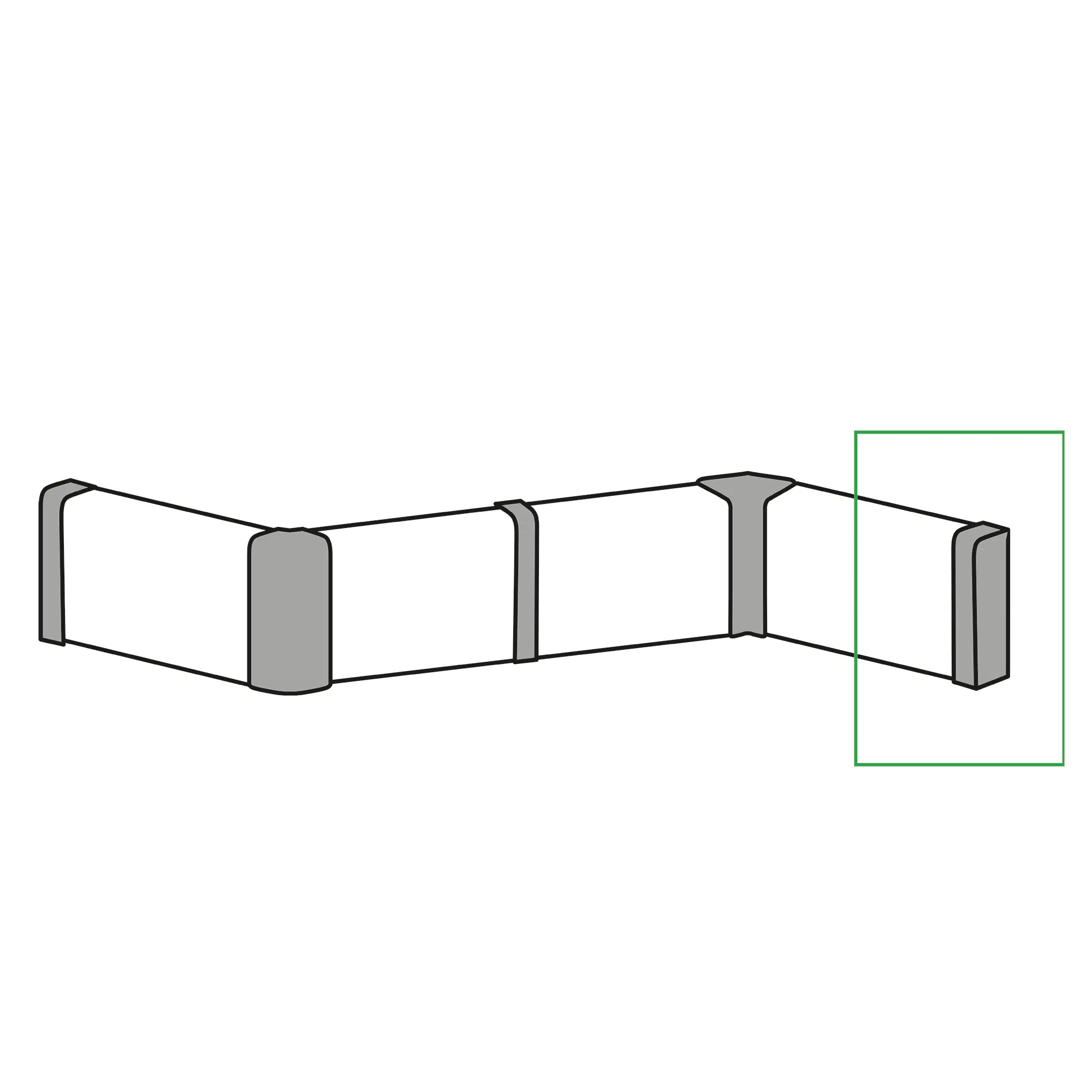 Endstück für Kunststoffleiste ku.050 kalkEiche