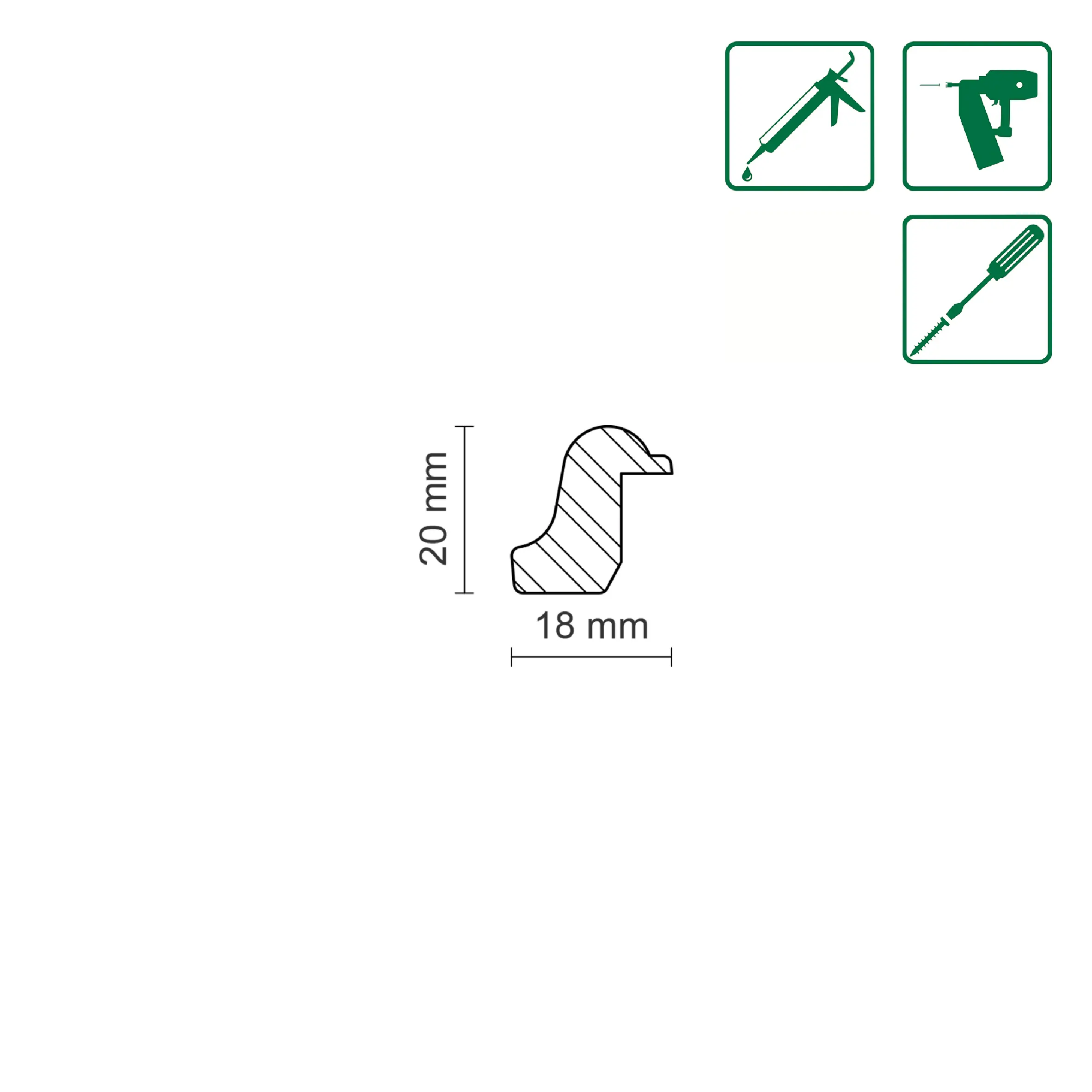 FN Neuhofer Profilleiste SF289 2400 x 18 x 20 mm Fichte/Kiefer