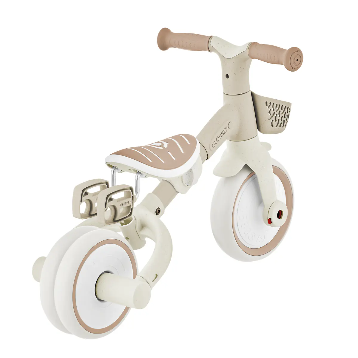 Globber Dreirad für Kinder Learning Trike 3-in-1 Plus Eco taupe