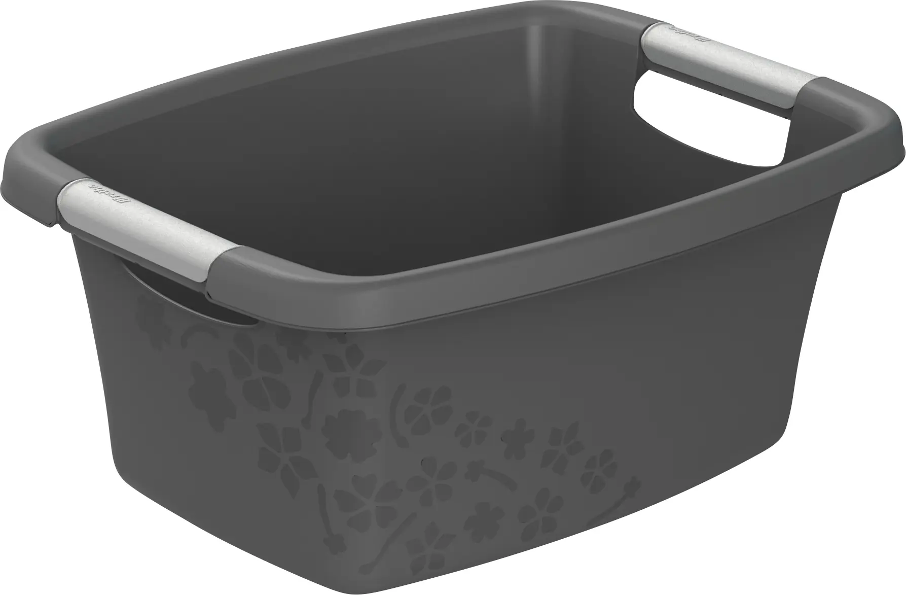 Rotho Wäschewanne Flowers 12 L anthrazit 39,5 x 29,4 x 17,5 cm (L x B x H) Rotho Wäschewanne Flowers 12 L anthrazit 39,5 x 29,4 x 17,5 cm (L x B x H)
